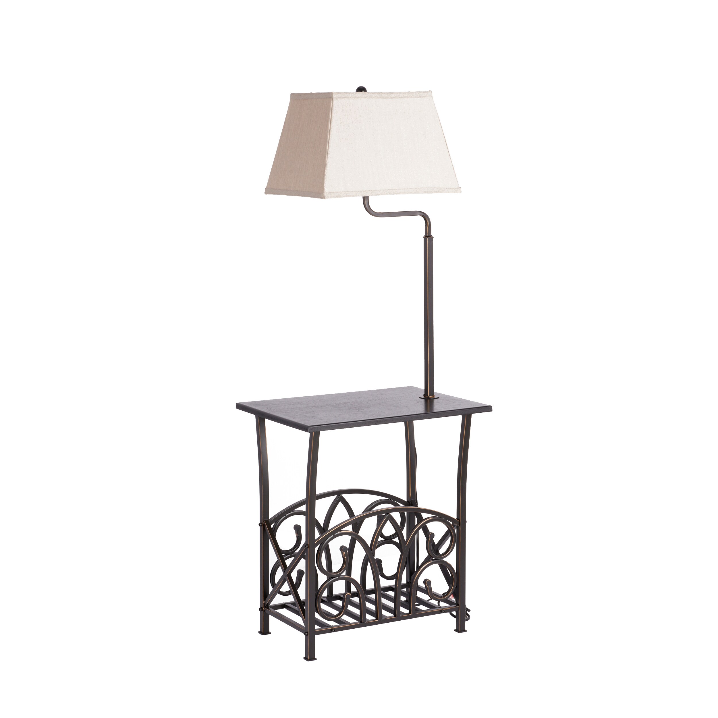 allen roth 54 in Bronze Shelf Floor Lamp in the Floor Lamps