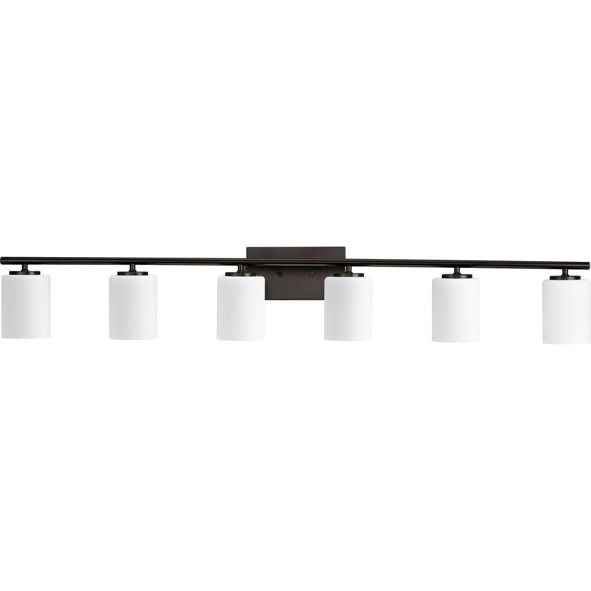 Progress Lighting P300385-020 Replay 48-in 6 -Light Antique Bronze Modern/contemporary Vanity light