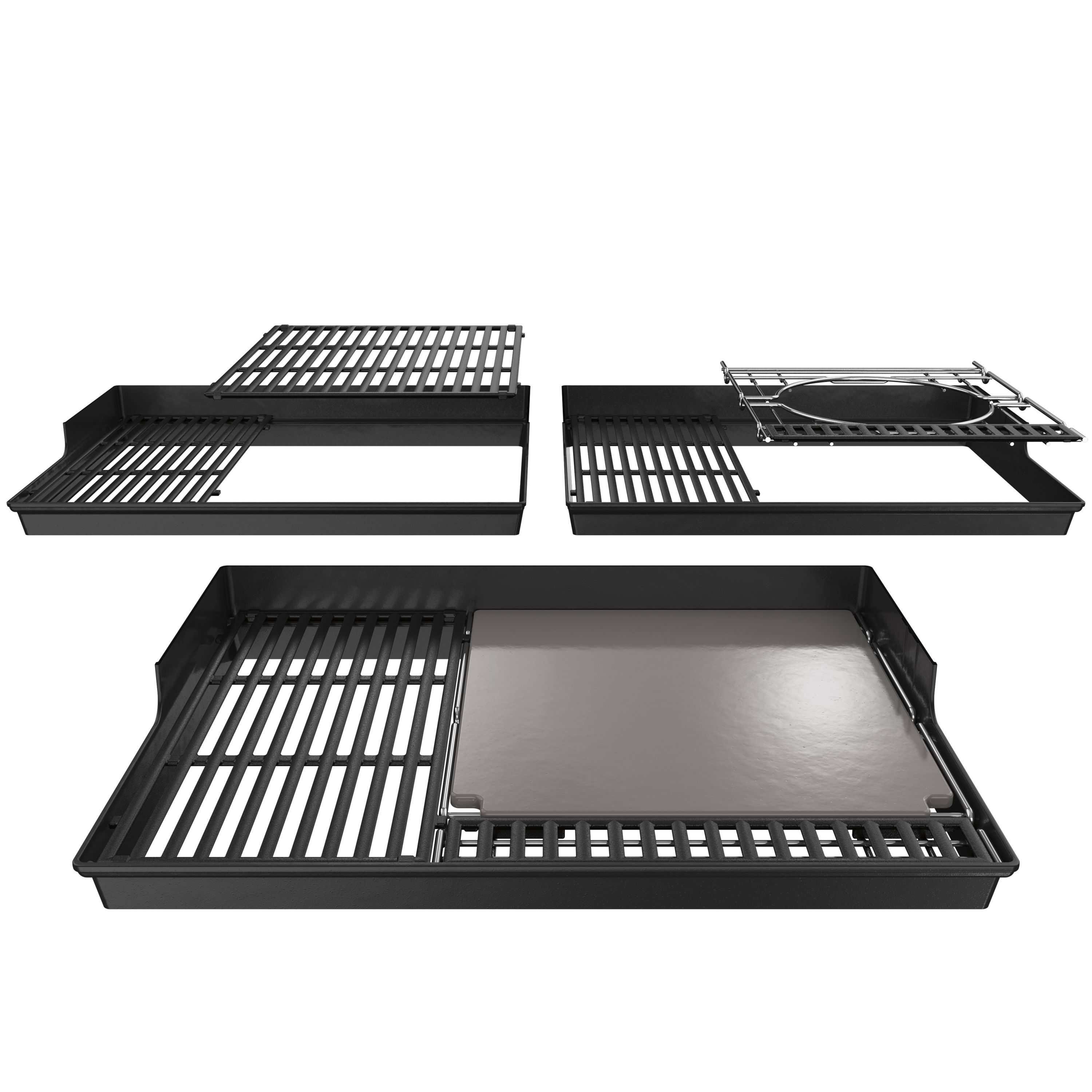 Weber 18-in x 36-in 2-Pack Rectangle Stainless Steel Cooking Grate in ...