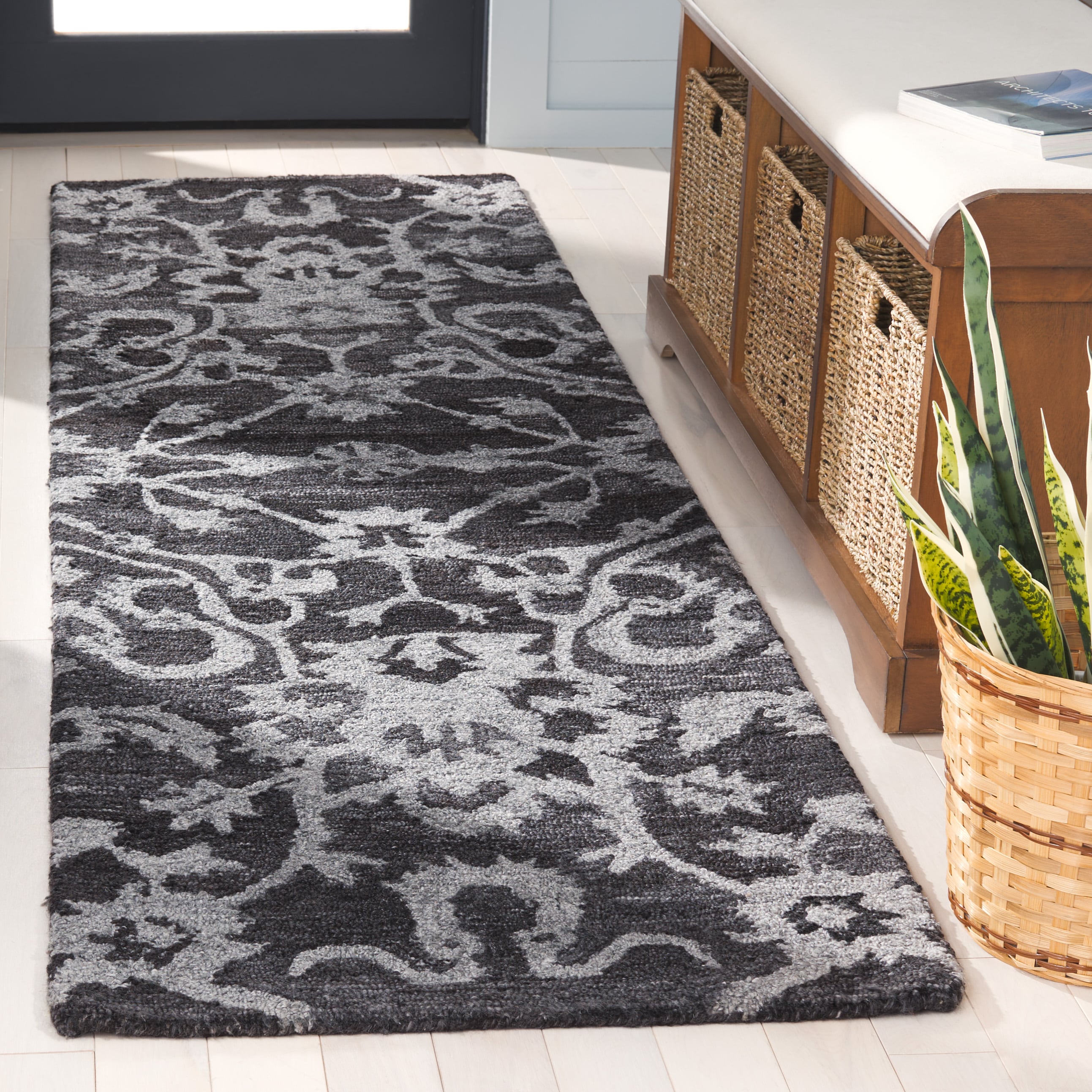  Anatolia 401 Gray Traditional 2ft-3in x 8ft Runner Rug