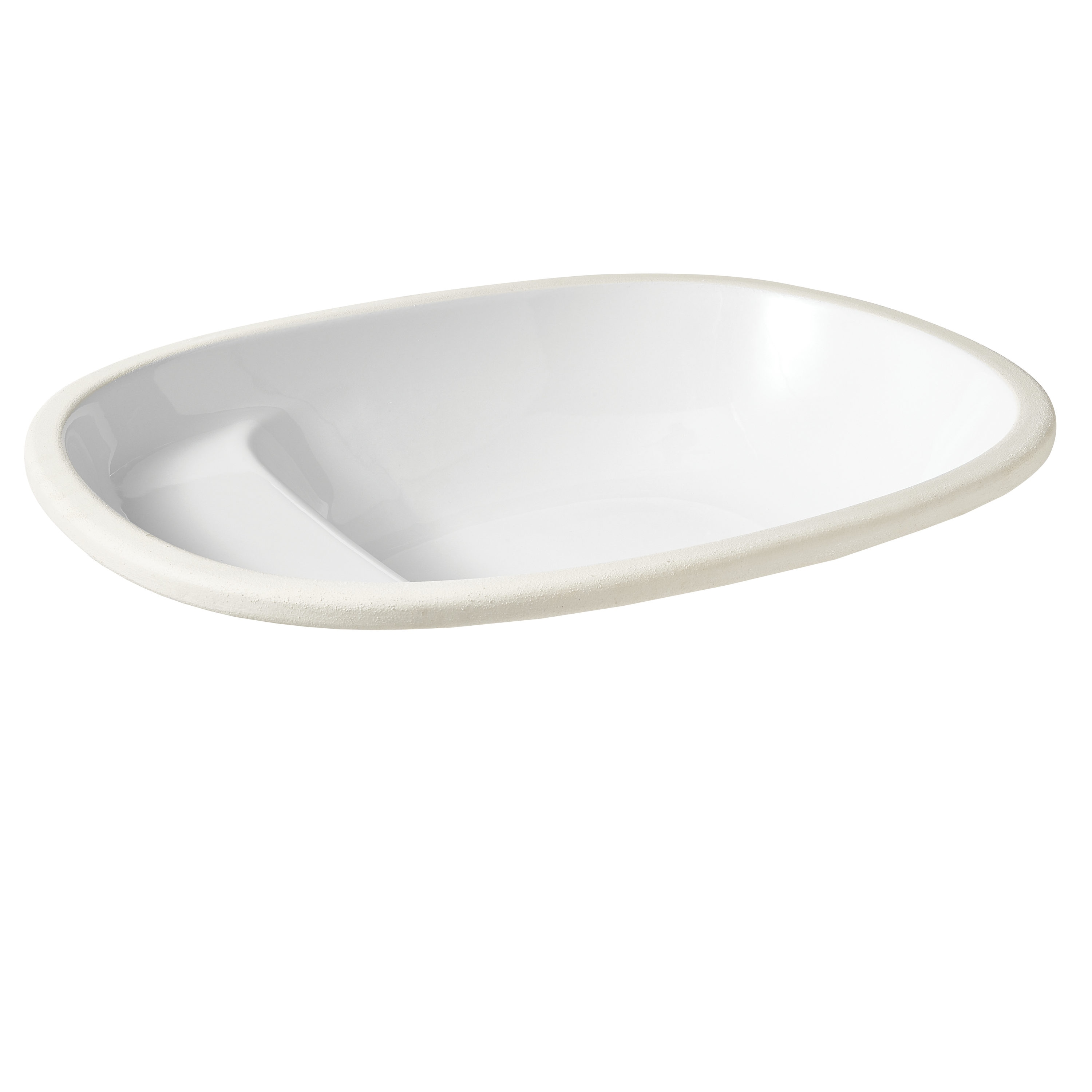 Mansfield 279010000 Liquid Fire clay Undermount Oval Trough Modern White Bathroom Sink ( 14.5-Inches x 18.25-Inches )