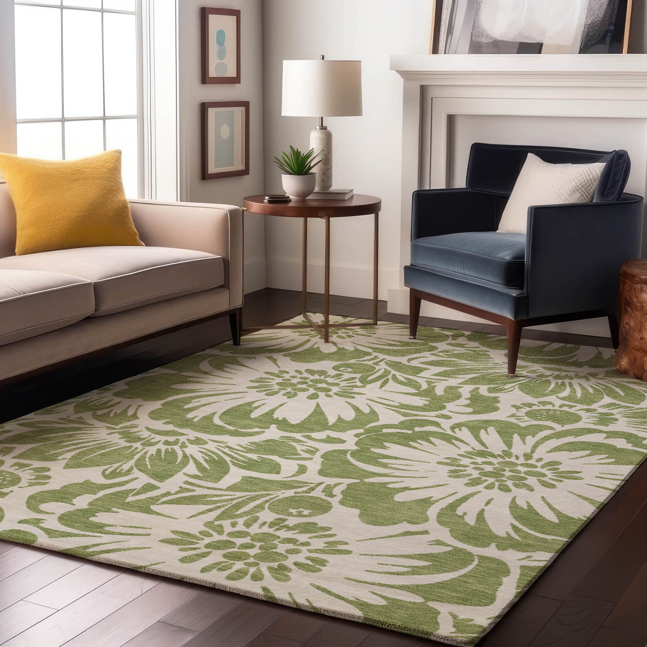 Addison Rugs AMF573PP5X8 Mayfield AMF573PP 5 x 7 (ft) Loomed Polyester Purple Rectangular Indoor Geometric Machine washable Area rug