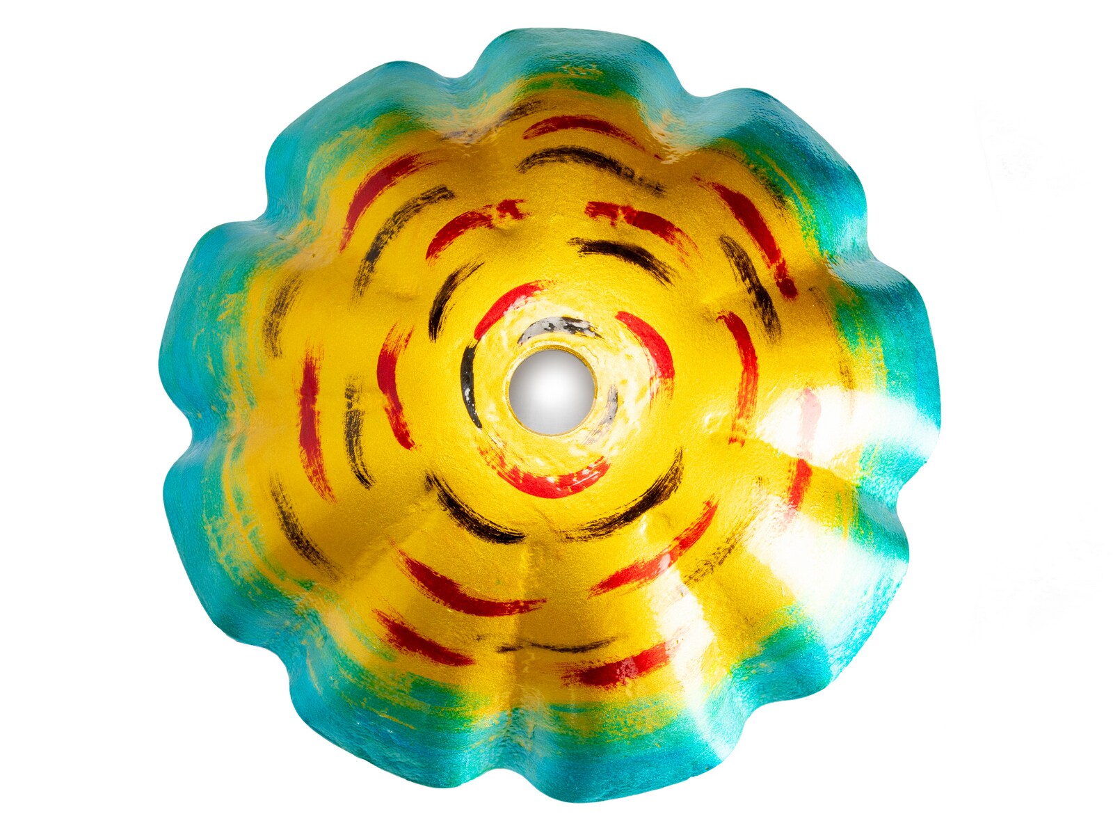 18'' Multicolor Hand-Painted Glass Vessel Sink