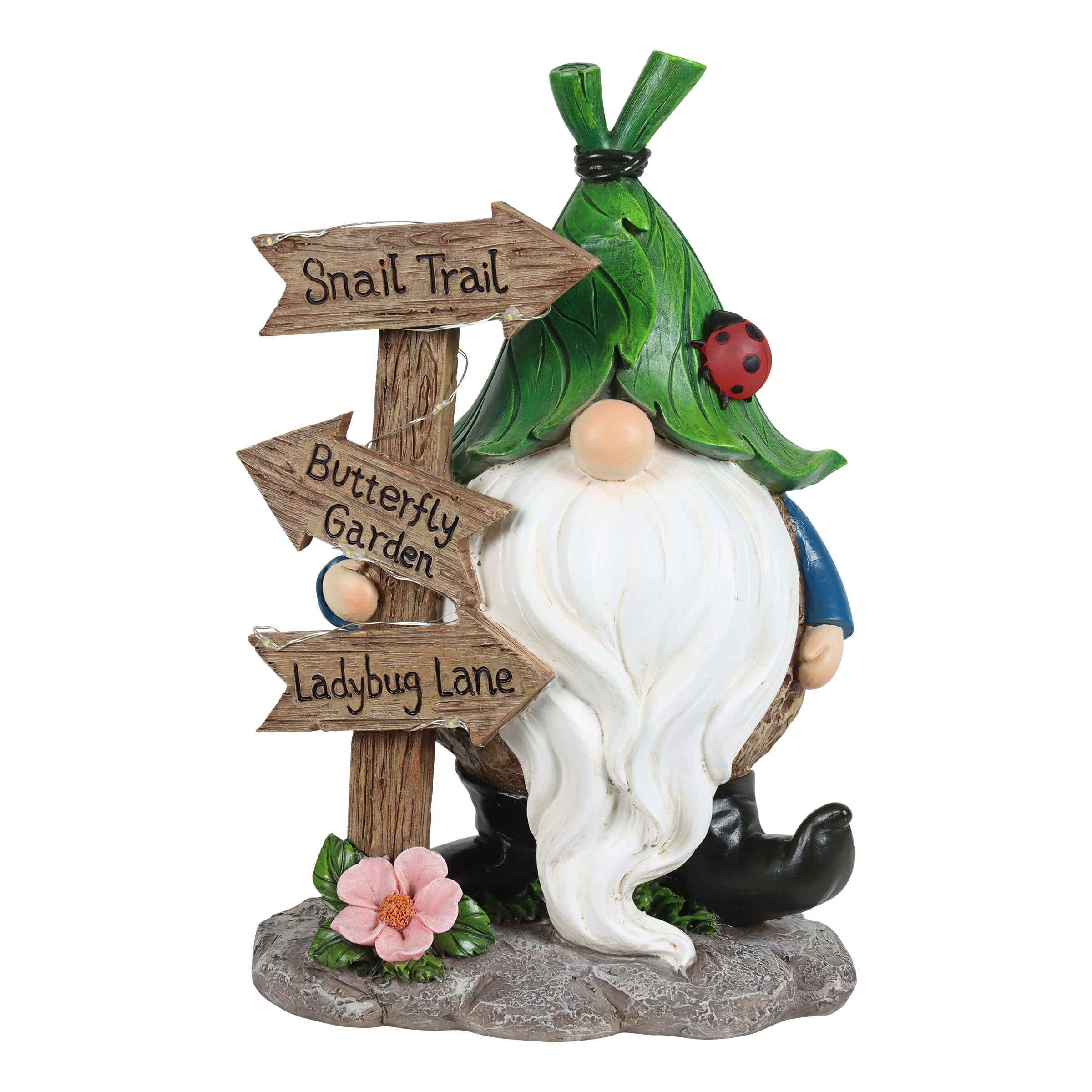 Exhart 72838-RS 10.63-Inches H x 7.28-Inches W Multiple colors/finishes Gnome Garden Statue