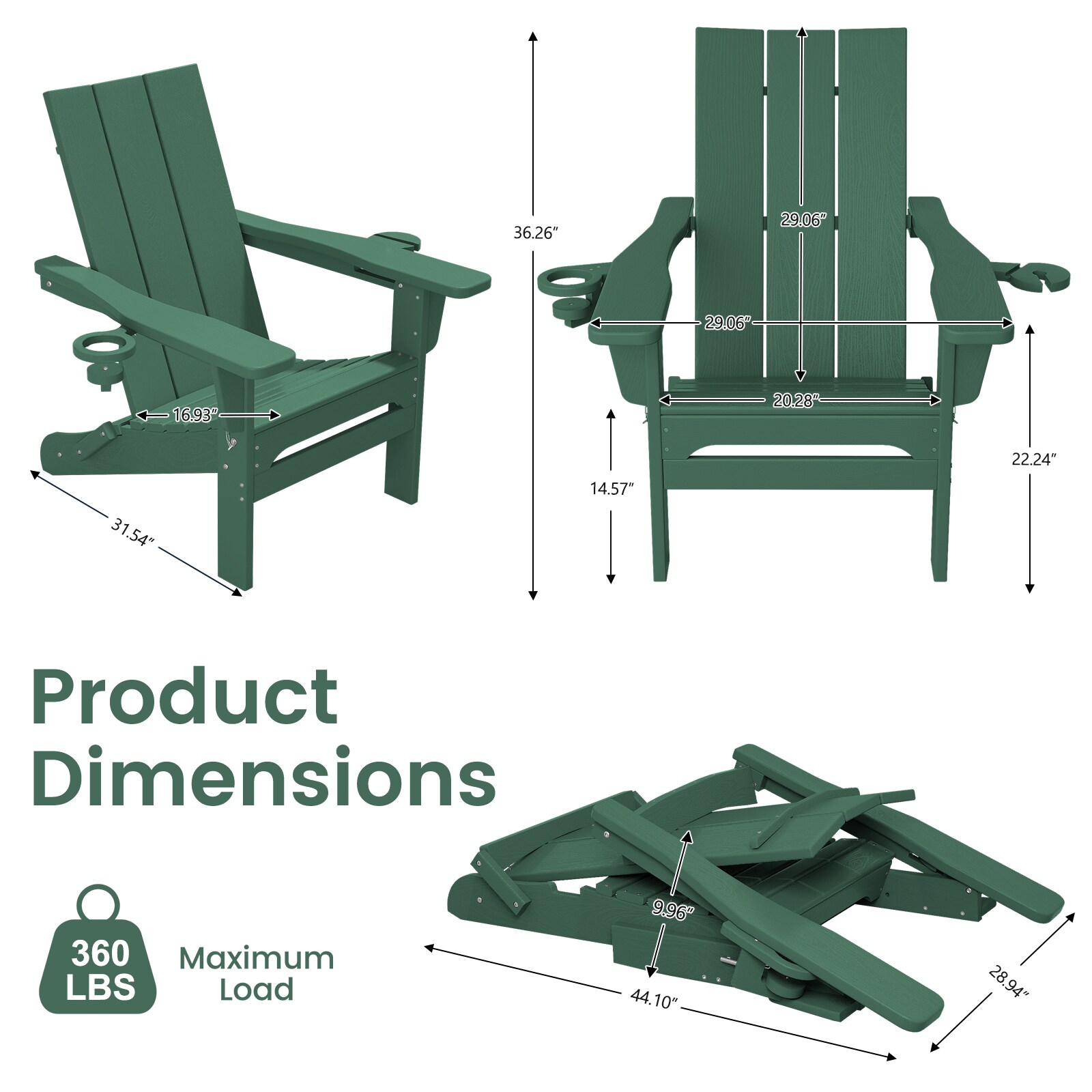 JEAREY YDQWY-GD-GN Patio-Chairs - View #5