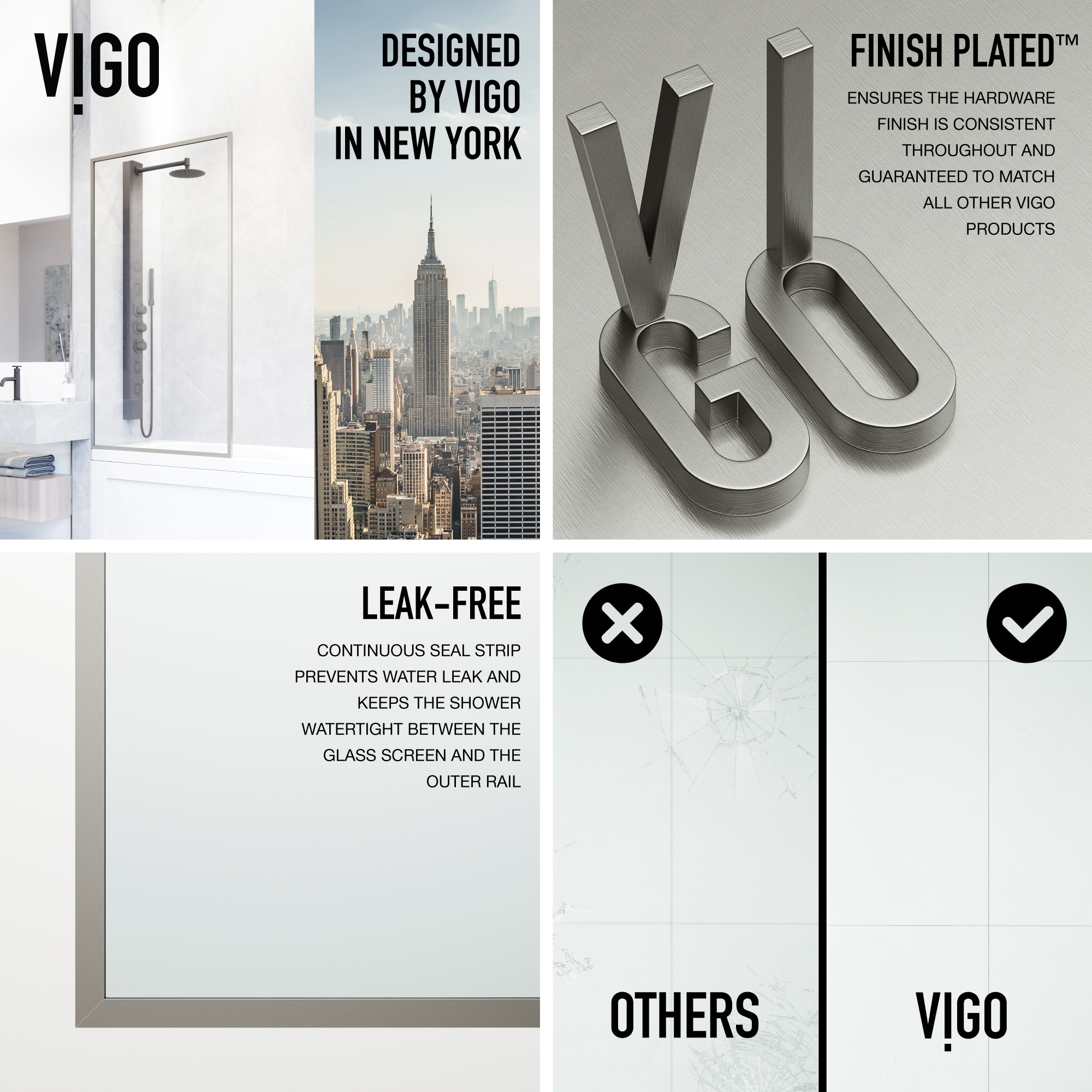 VIGO VG6077STCL3462 Bathtub-Doors - View #4