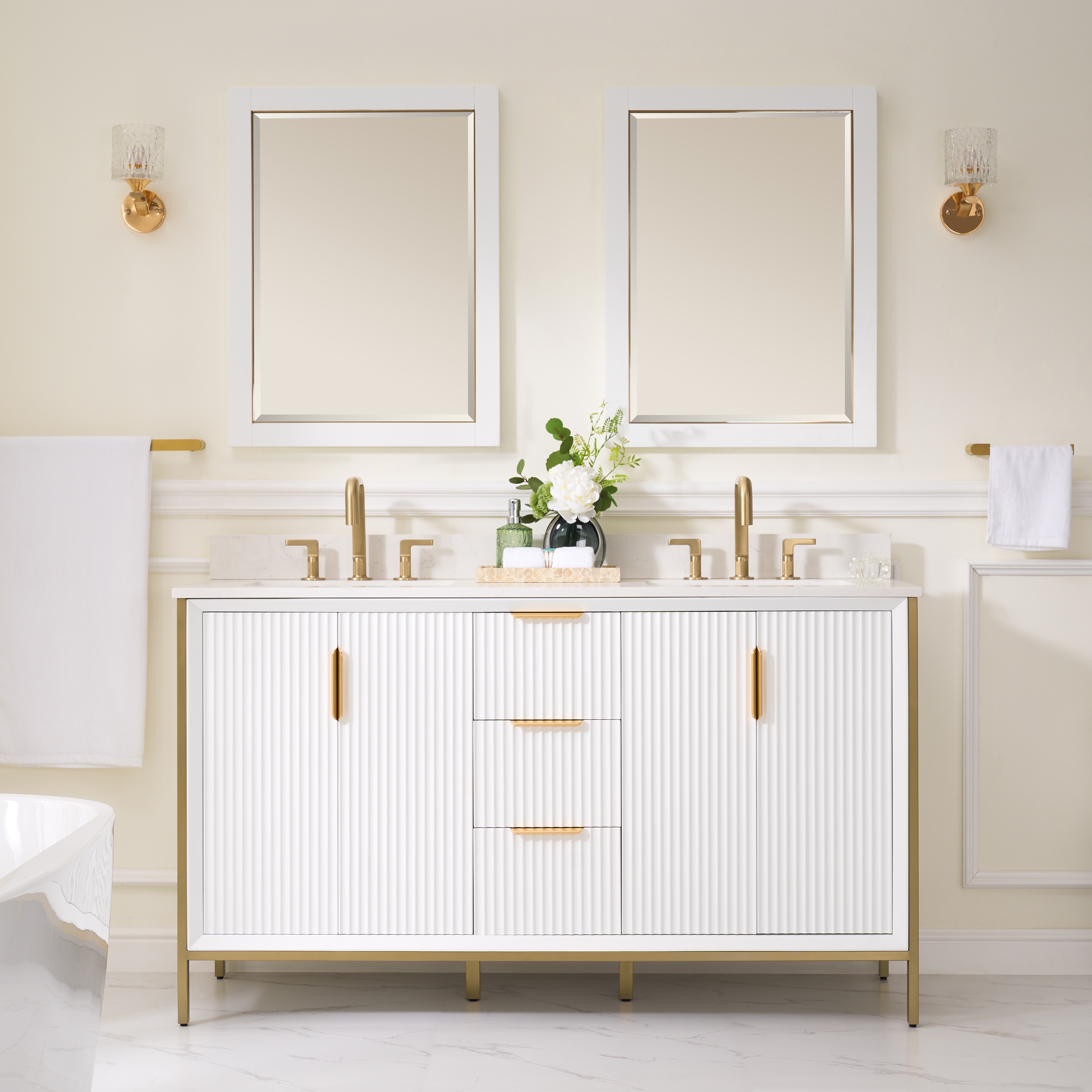 WELLFOR EX-BV60WH Bath-Vanity-Combo - View #2