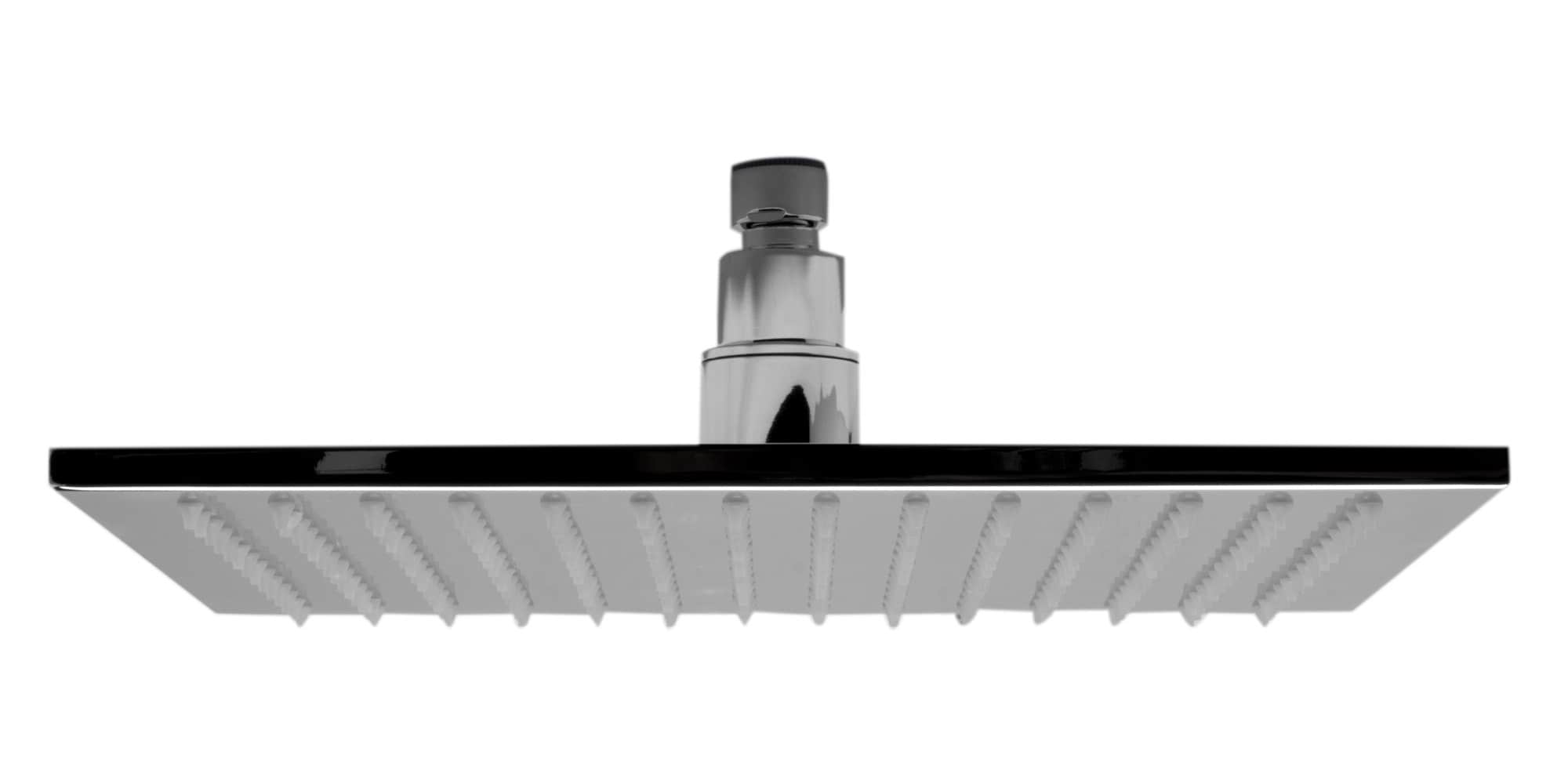 Polished Chrome 12" Square LED Rain Shower Head