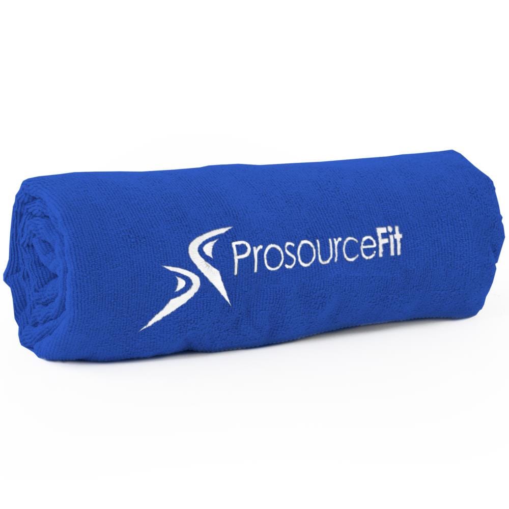 ProsourceFit Blue Yoga Towel - Super Absorbent, Slip-Resistant