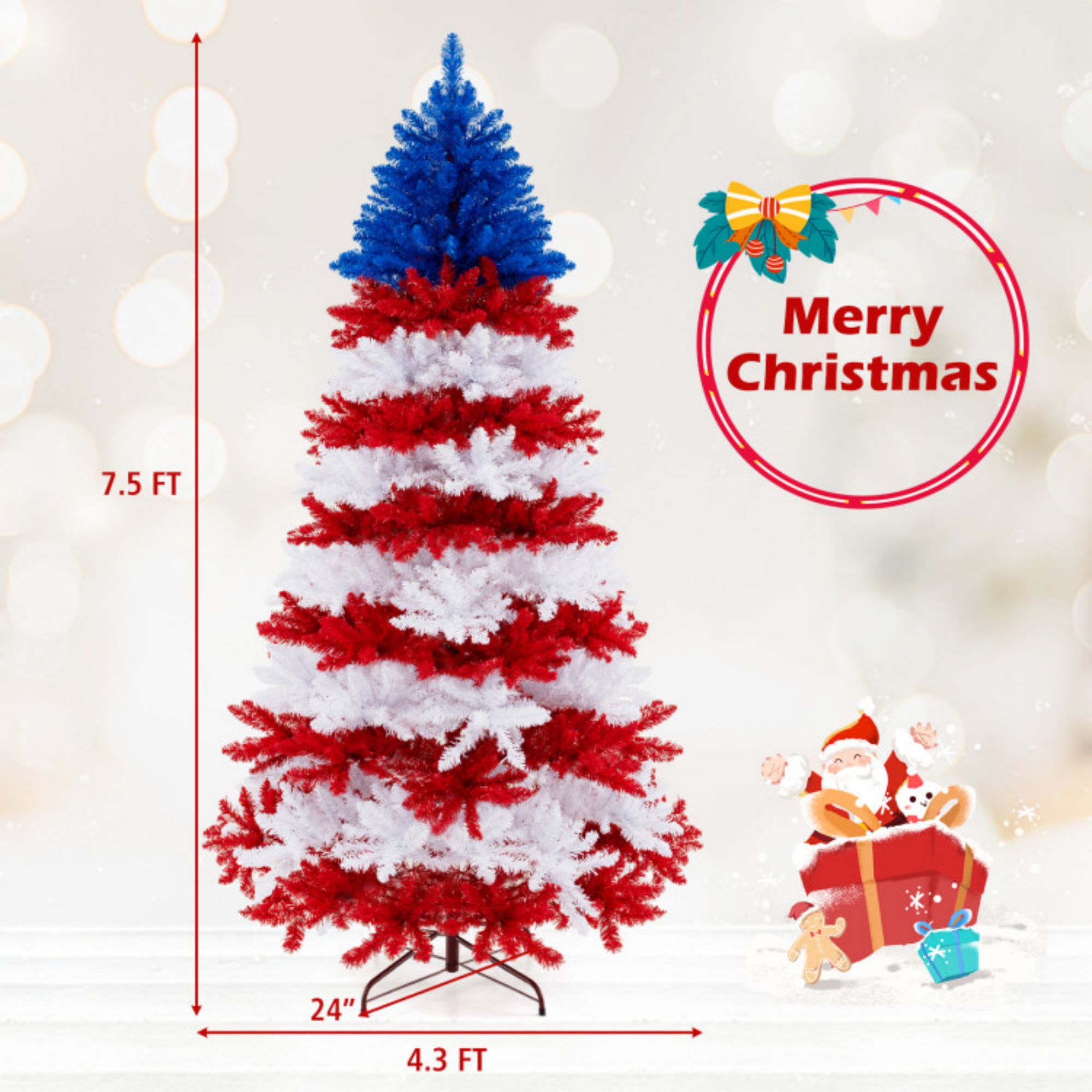 WELLFOR YA799975GN Artificial-Christmas-Trees - View #3