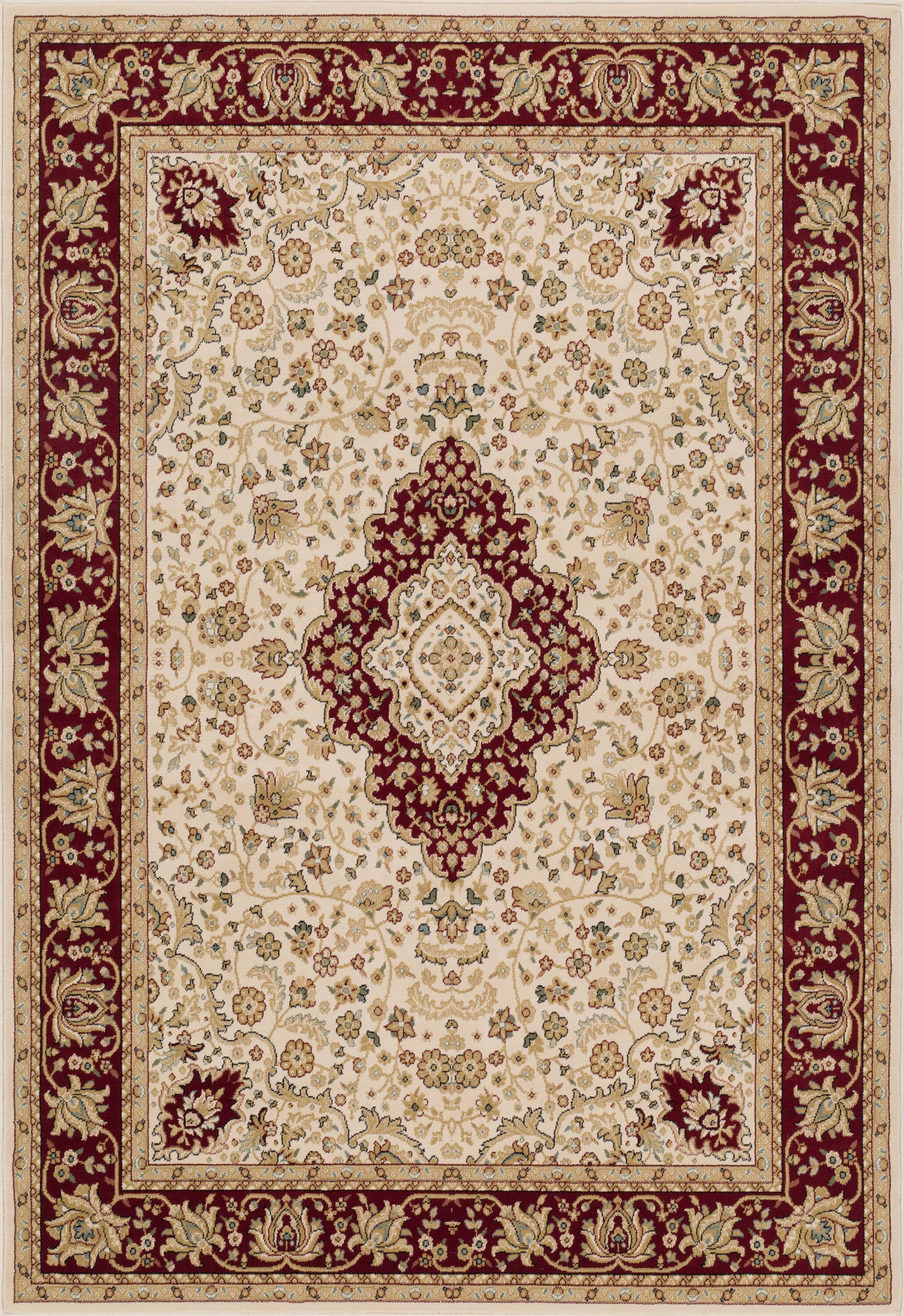 Regal Red Oriental 8' x 10' Easy-Care Synthetic Rug