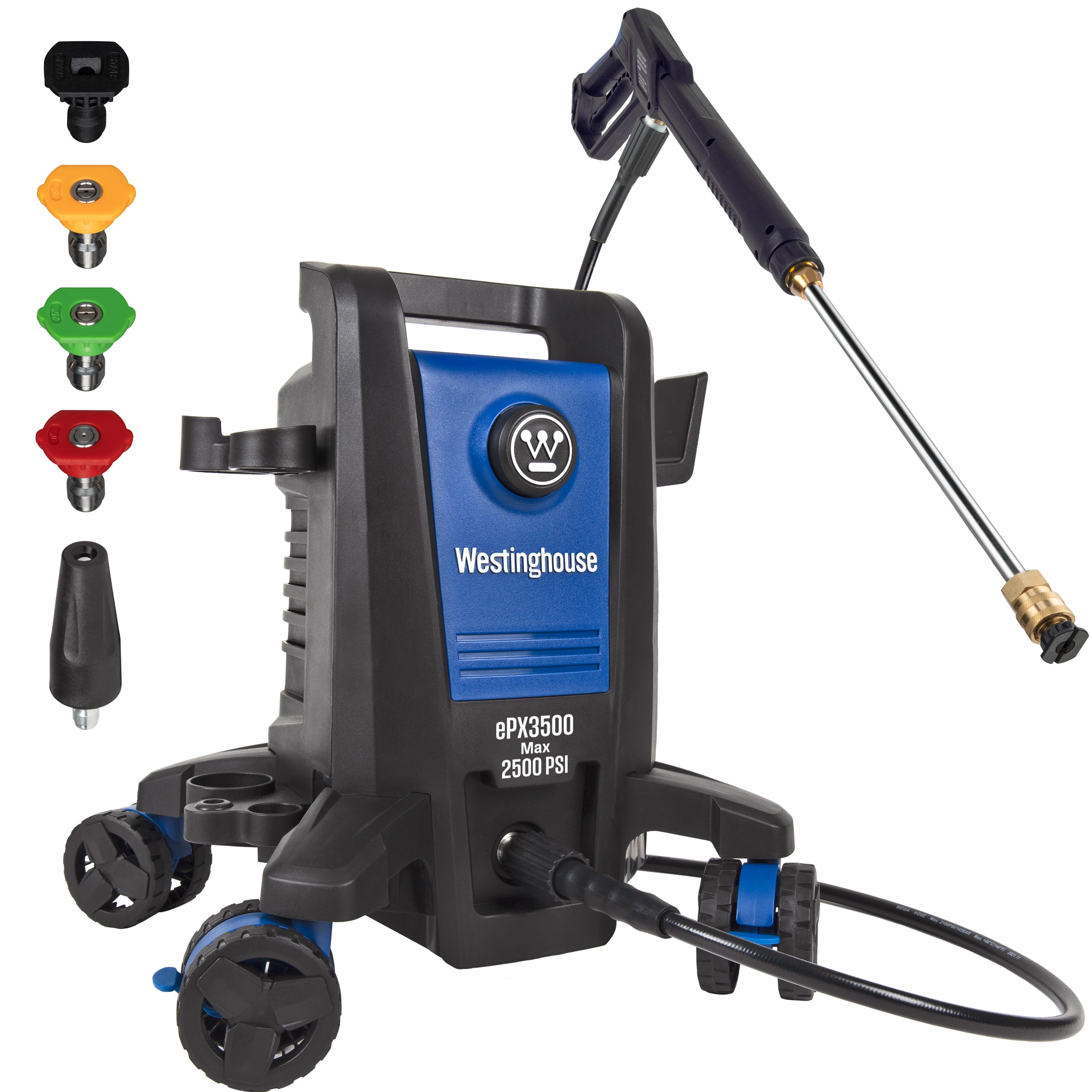 Westinghouse EPX3500 ePX3500 Includes 4 Nozzles + Turbo Nozzle 2500-PSI 1.76-GPM Cold Water Electric Pressure washer with 5 Spray Tips