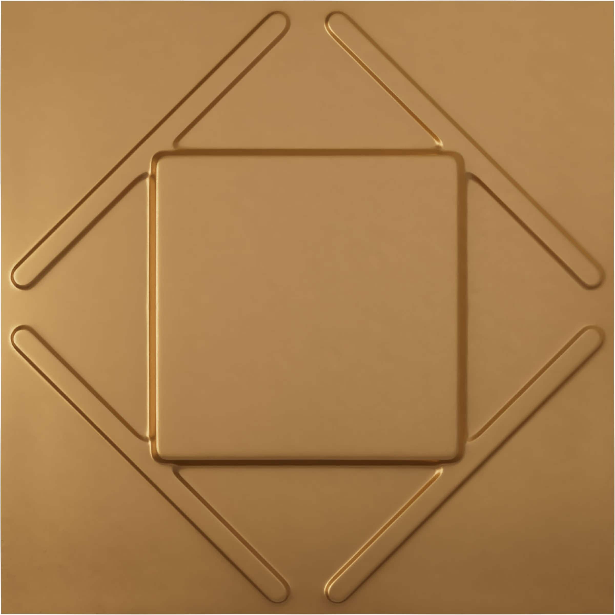 Ekena Millwork WP20X20AEBGL-CASE-12 19-5/8-in x 19-5/8-in Embossed Paintable/Stainable Gold PVC Wall Panel ( 12 -Pack, Covers 32.04-sq ft )