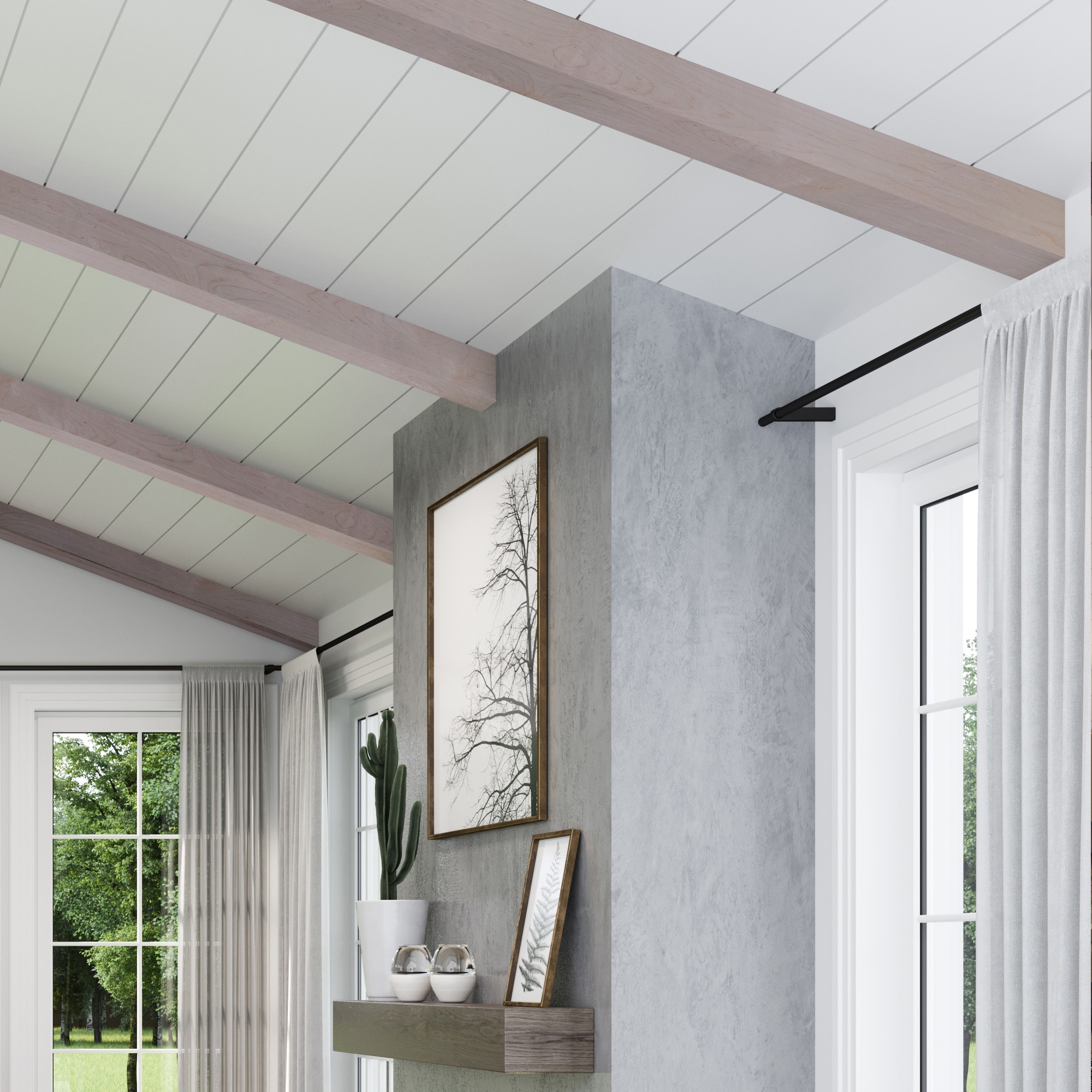 Ornamental Mouldings BEAMNAT01-92SMP5X5 Faux-Beams - View #2