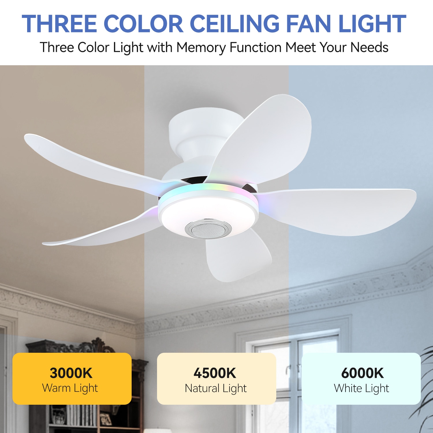 Kviflon LS8922-36WHRGB Ceiling-Fans - View #3