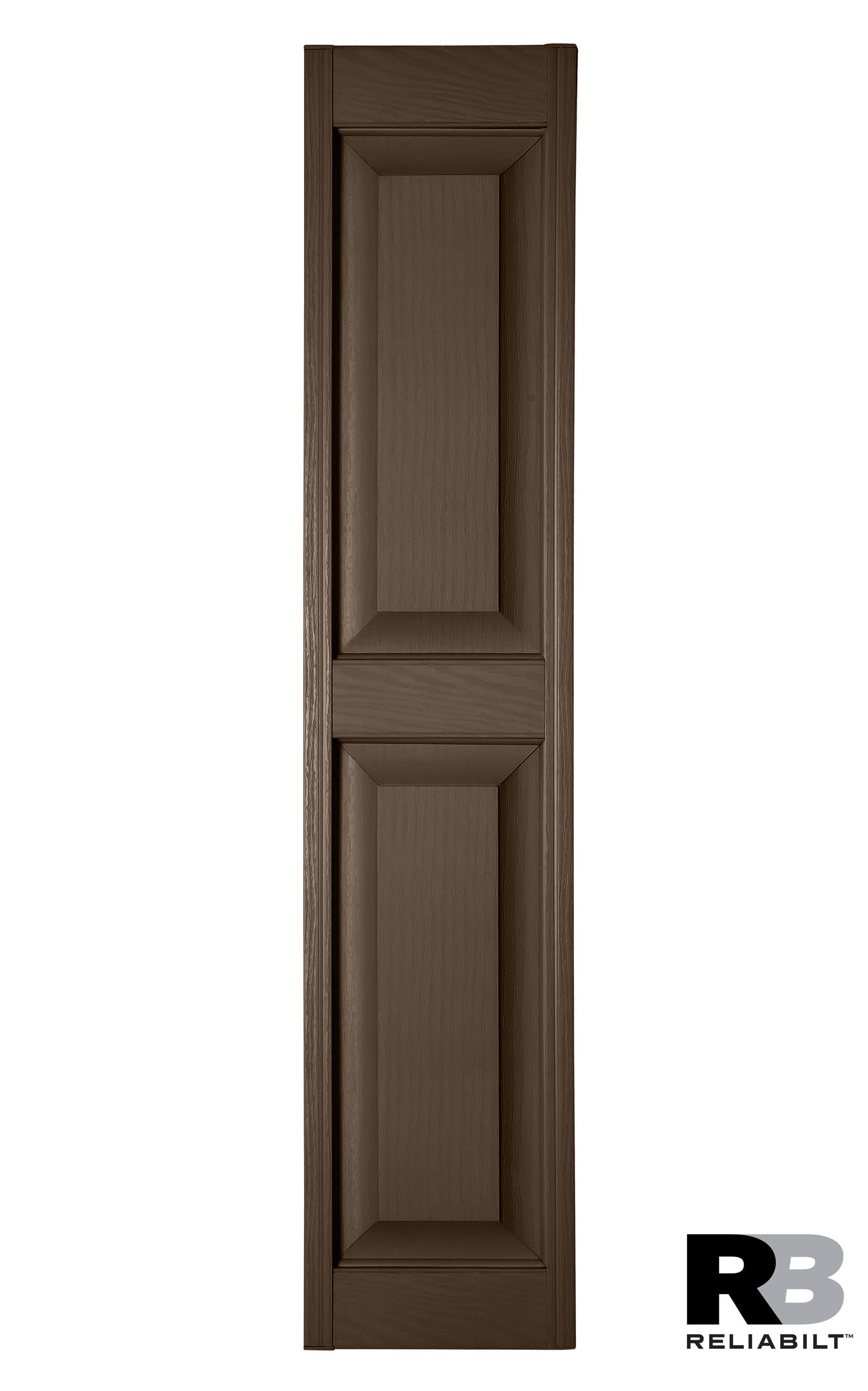 RELIABILT RP1071018 10-in W x 71-in H Bronze Raised panel Polypropylene Exterior Shutters ( 2 -Pack )