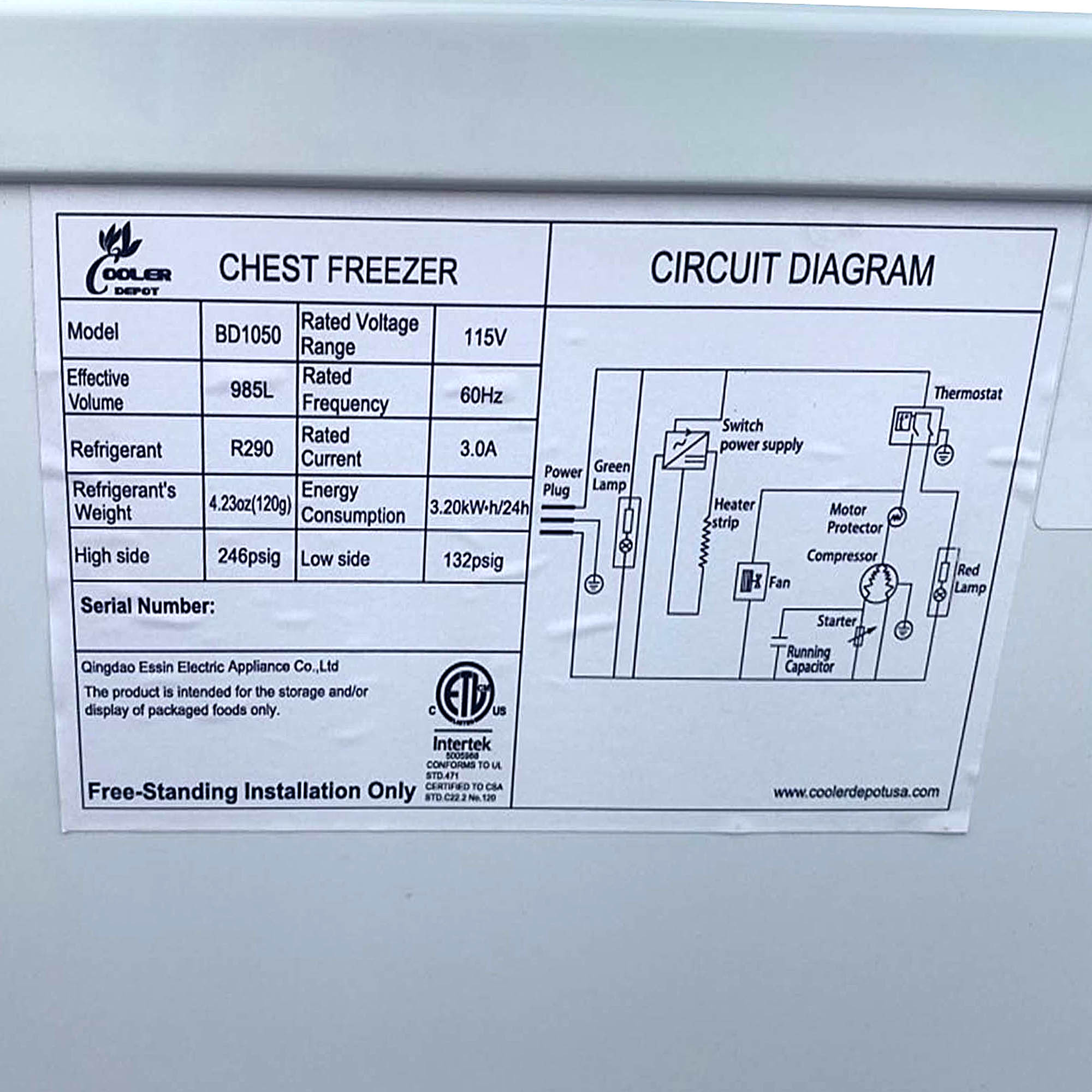Cooler Depot 3XXBD1050 Commercial-Freezers - View #3