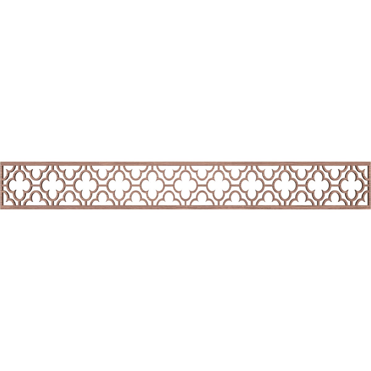 Ekena Millwork MLDB06X46CHIWA Chicago Fretwork Flat Trim 6-in x 3.86-ft Walnut Brown Unfinished 2157423 Pierced Wall Panel Moulding