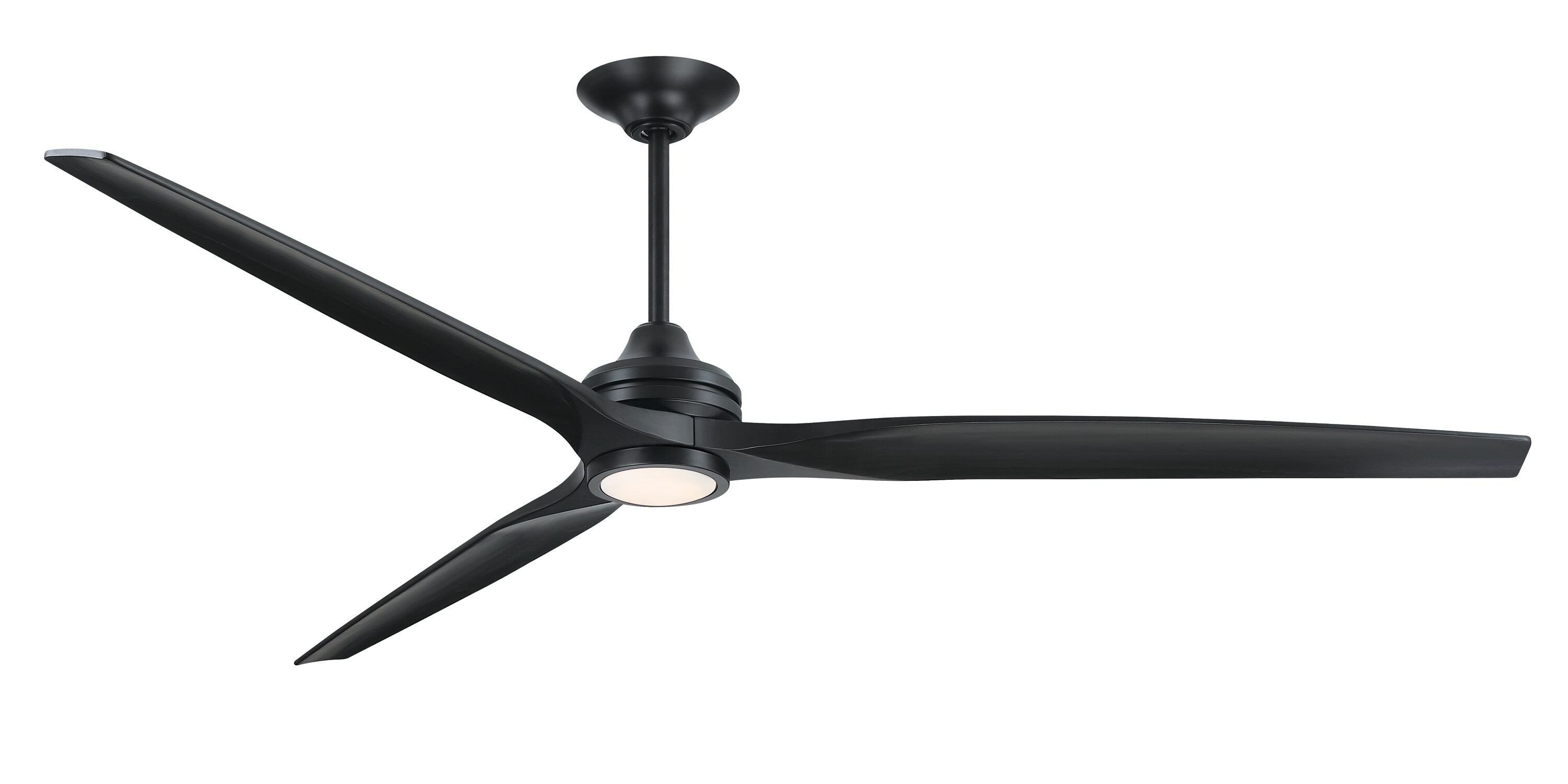 Fanimation FPD6721BBL-84BL-LK Spitfire 84-in Color-Changing Integrated LED Outdoor Smart Black with Black Blades Propeller Ceiling Fan With Light - Remote Included ( 3 -Blade )