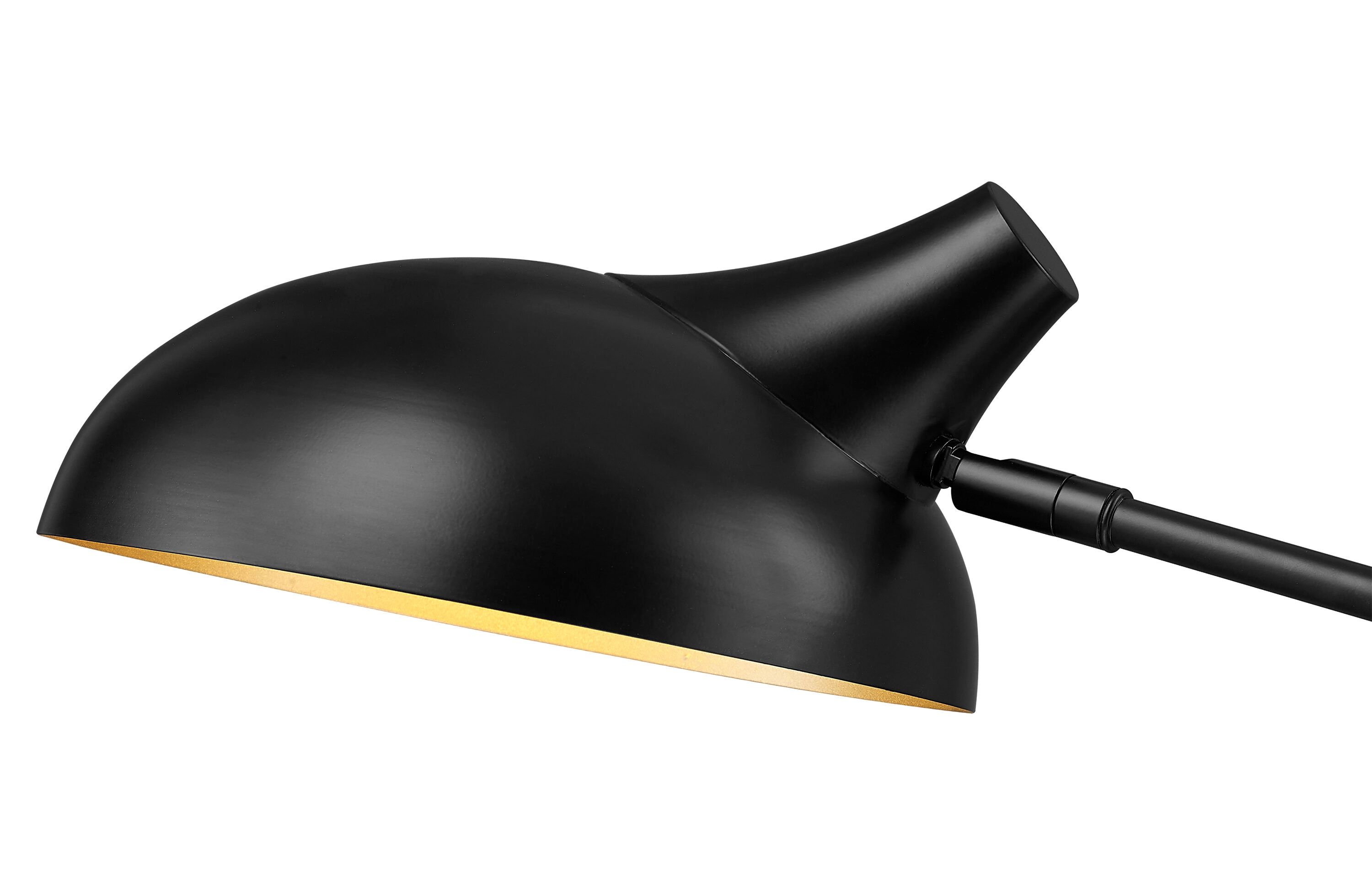 Bellamy Matte Black and Gold 46" Steel Island Pendant Light
