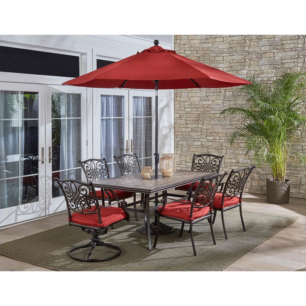 Hanover MONDN7PCSW-RED-SU Patio-Dining-Sets - View #8