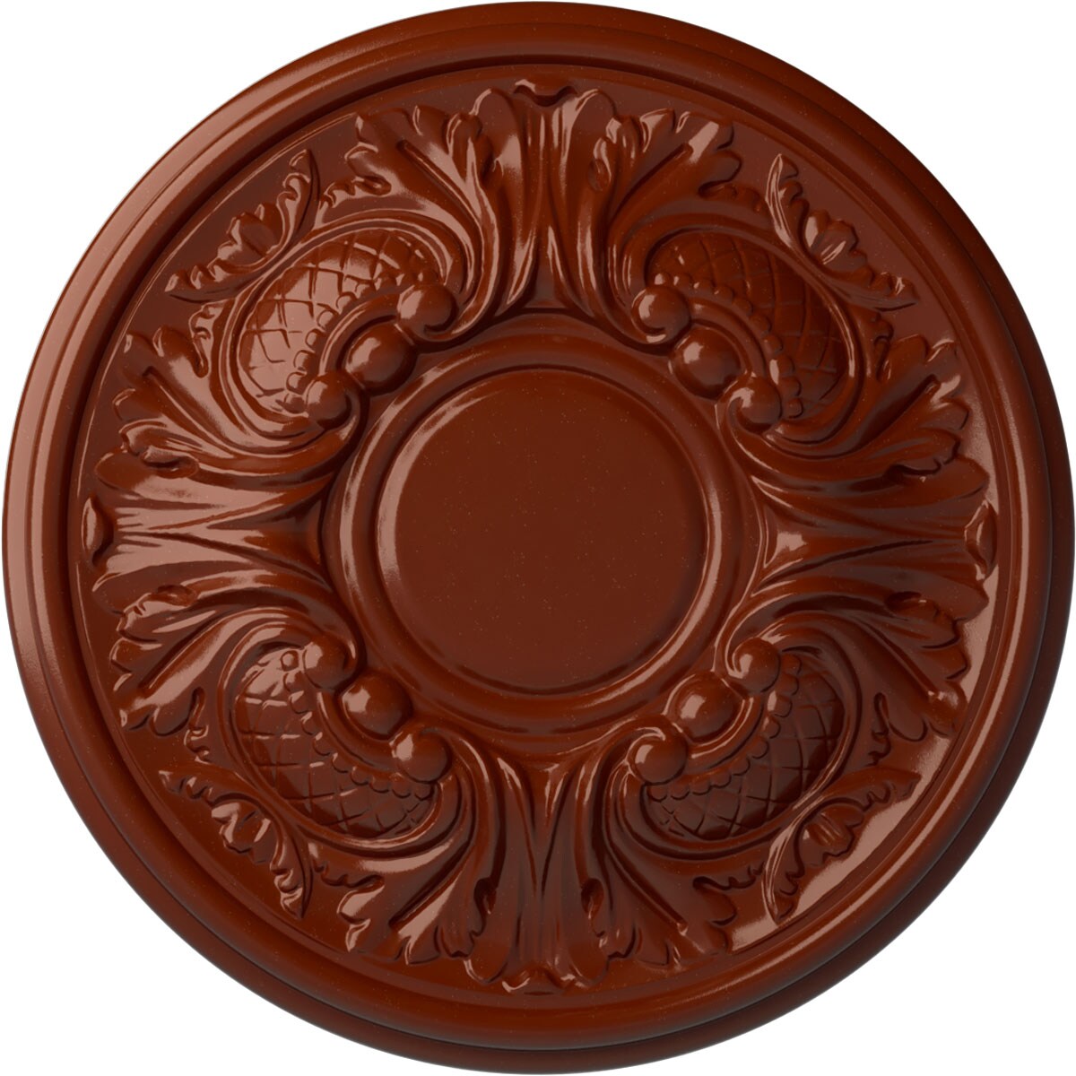 Ekena Millwork CM11WAFIF Wakefield 11.75-in W x 11.75-in L Painted Firebrick Polyurethane Whole Ceiling Medallion