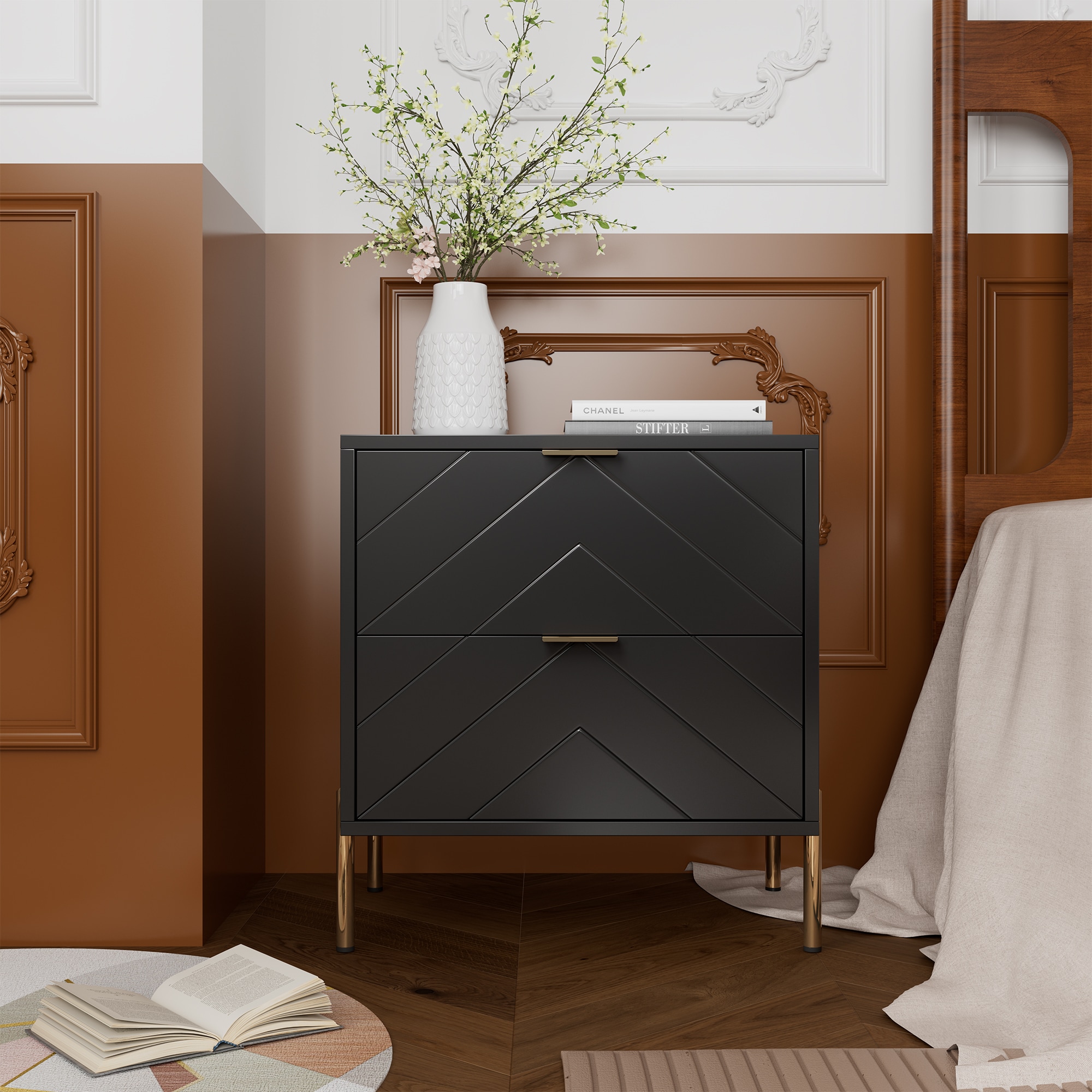 Clihome CL-CJ2C-BK nightstands - View #7