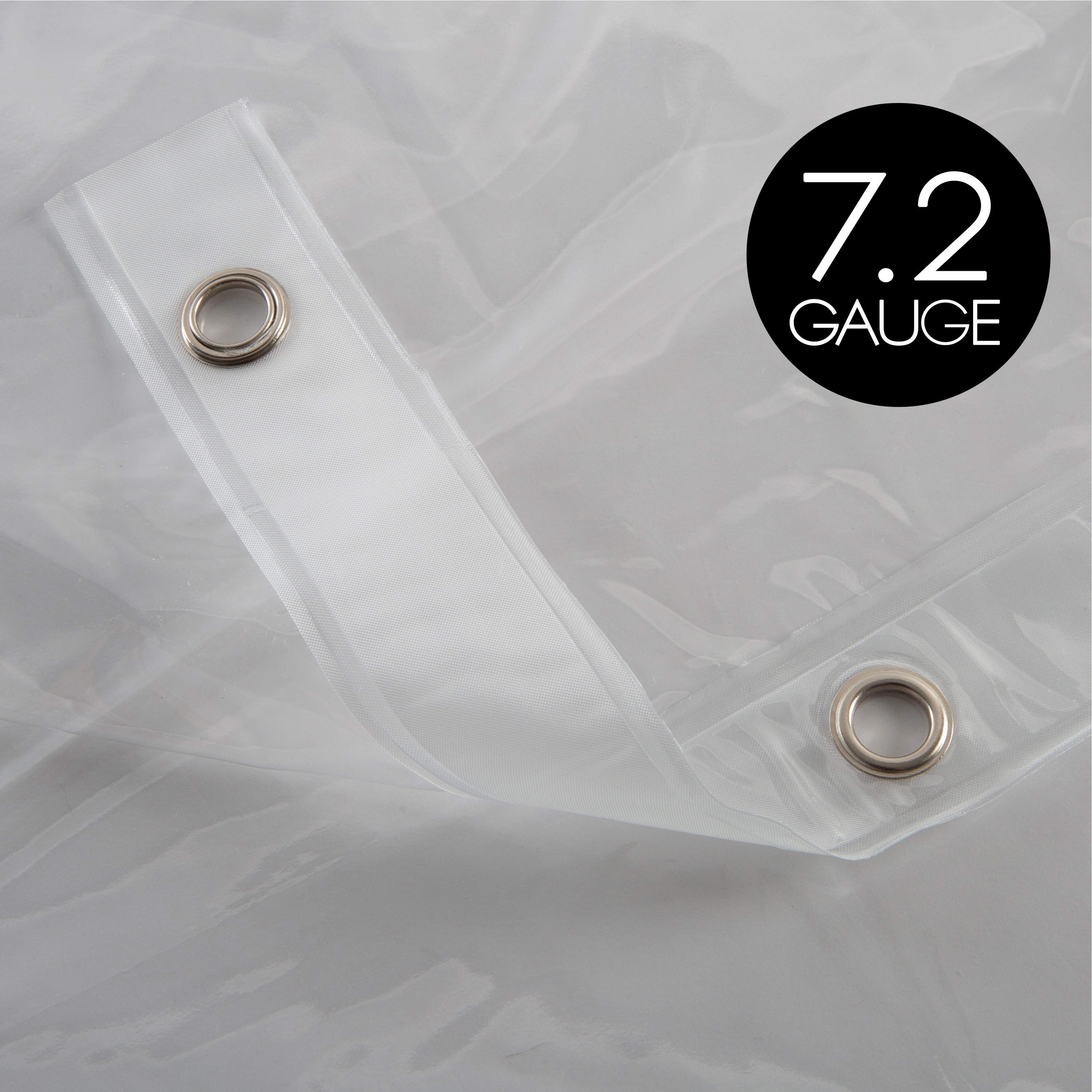 Eco-Friendly Clear PEVA Shower Curtain Liner with Rust Resistant Grommets
