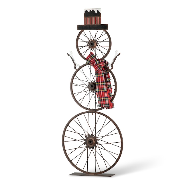 Glitzhome 34-in Bicycle Free Standing Decoration in the Outdoor ...