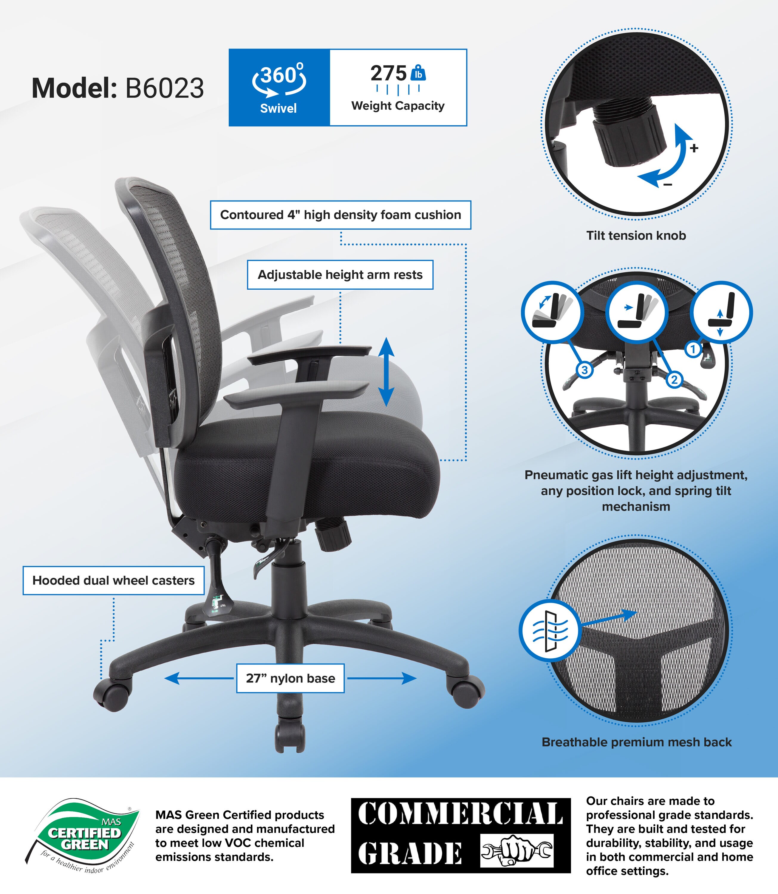 Boss Office Products B6023 Office-Chairs - View #7