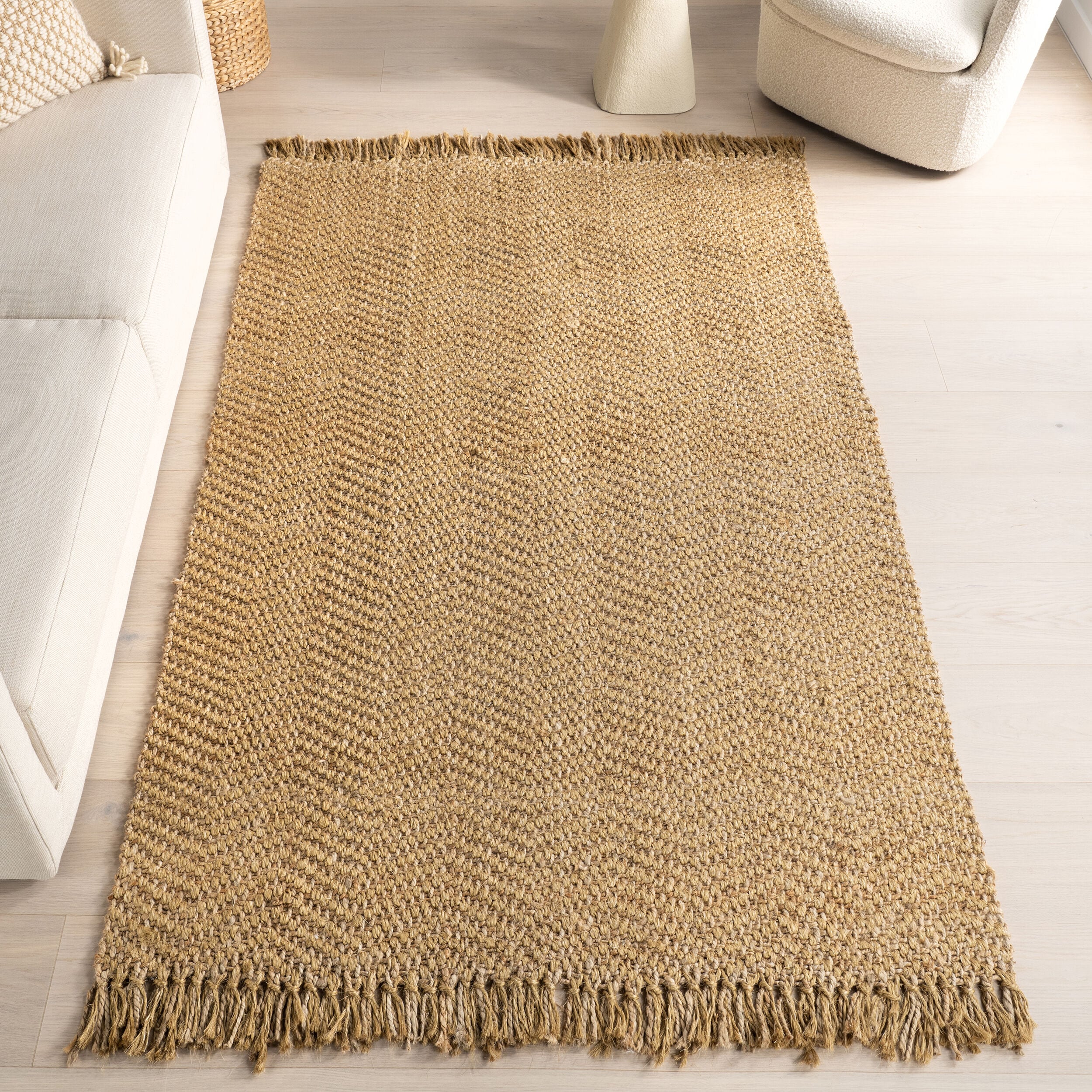 nuLOOM 200NCAT01A-406 Cosima Farmhouse Solid 4ft. x 6ft. Natural Area Rug