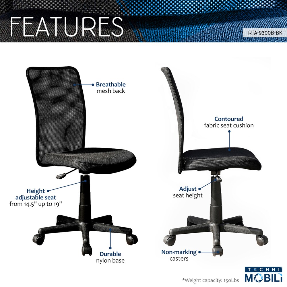 Beedesign DJYC-RTA-9300B-BK Office-Chairs - View #2