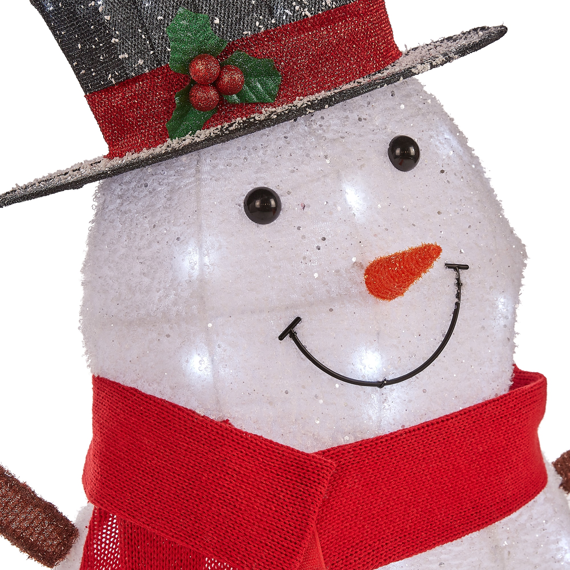 Holiday Living 52-in Snowman Free Standing Decoration with White 