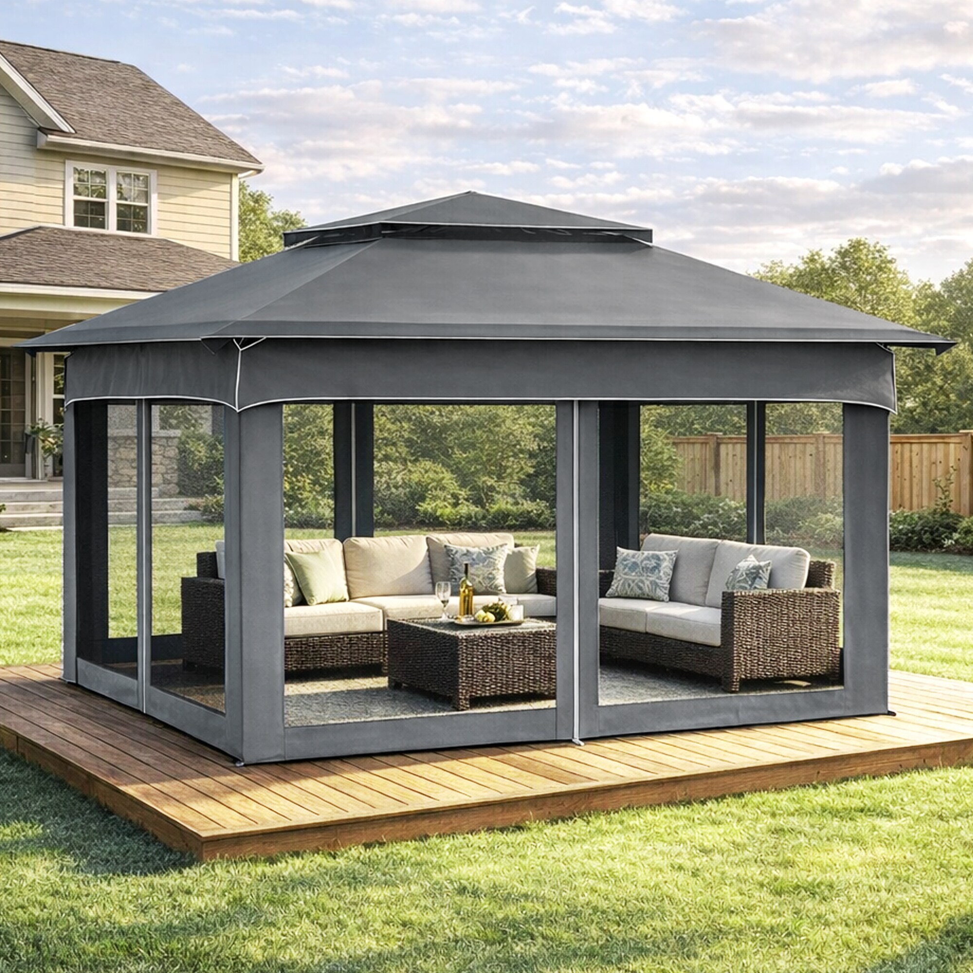 ToolCat BZ2-47-PW Wood-Resin-Gazebos - View #10