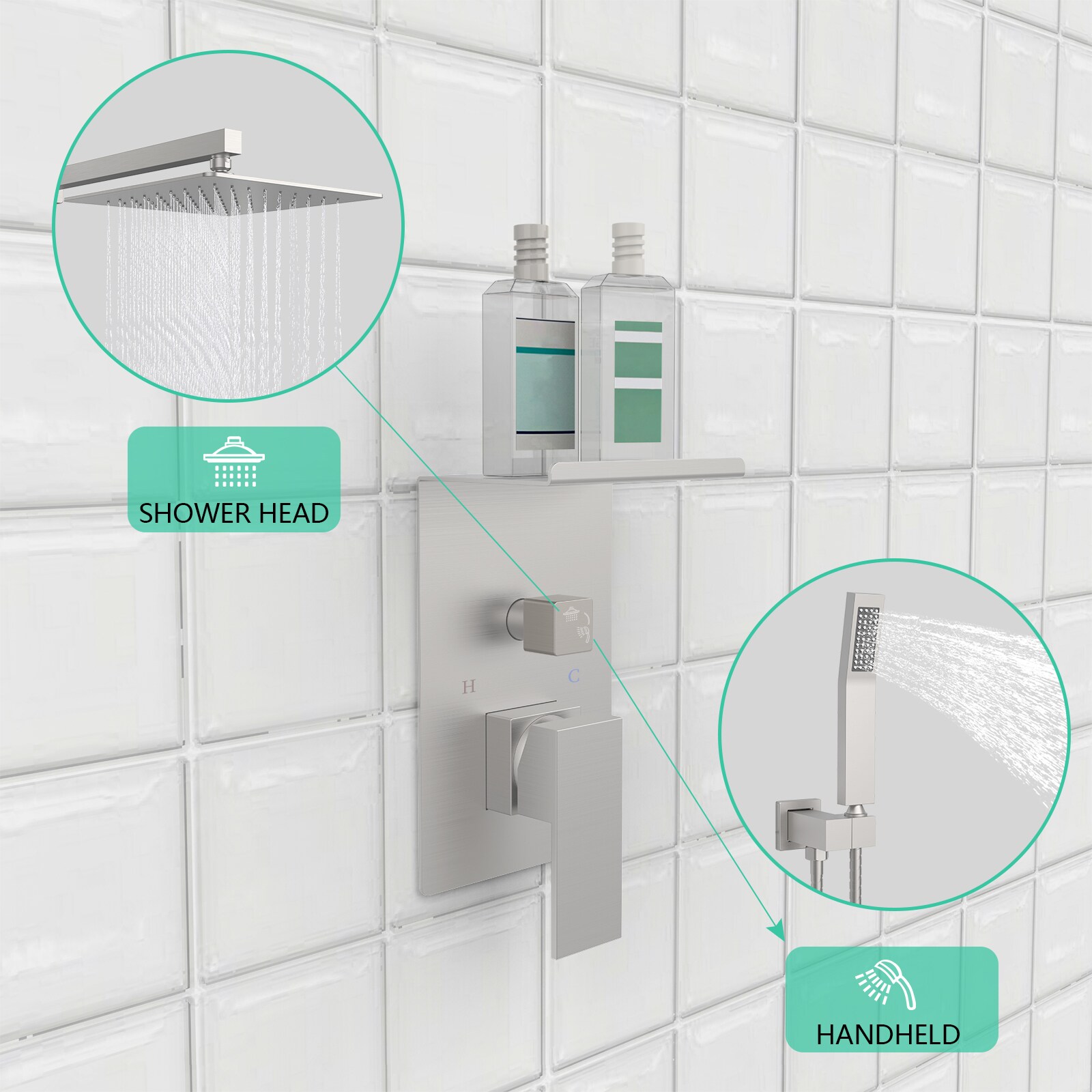 Clihome CHMS-10BN-BOX01 Showerhead-Bar-Panels - View #3