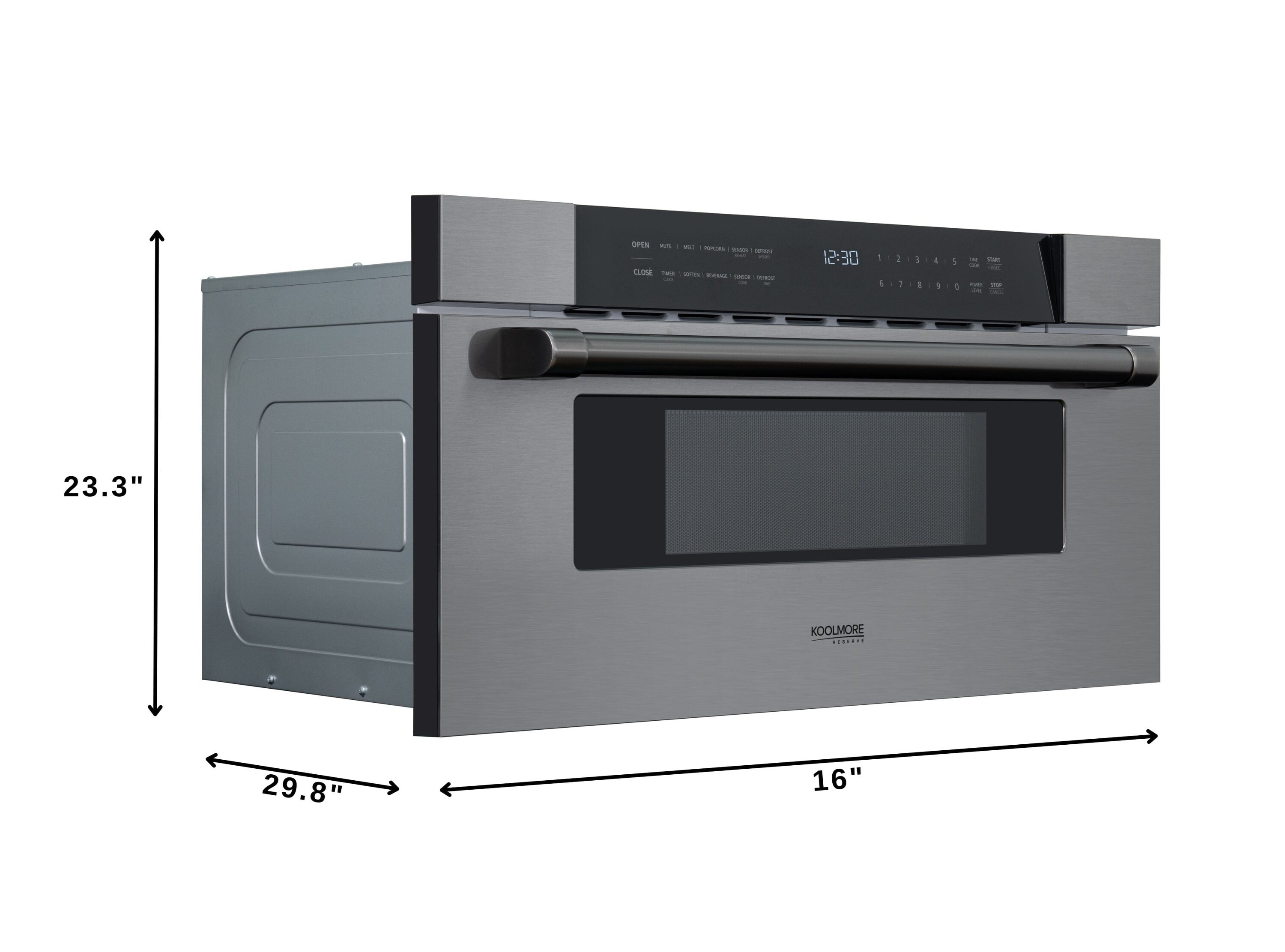 KoolMore LOW-KM-MD30-BSS Microwave-Drawers - View #16
