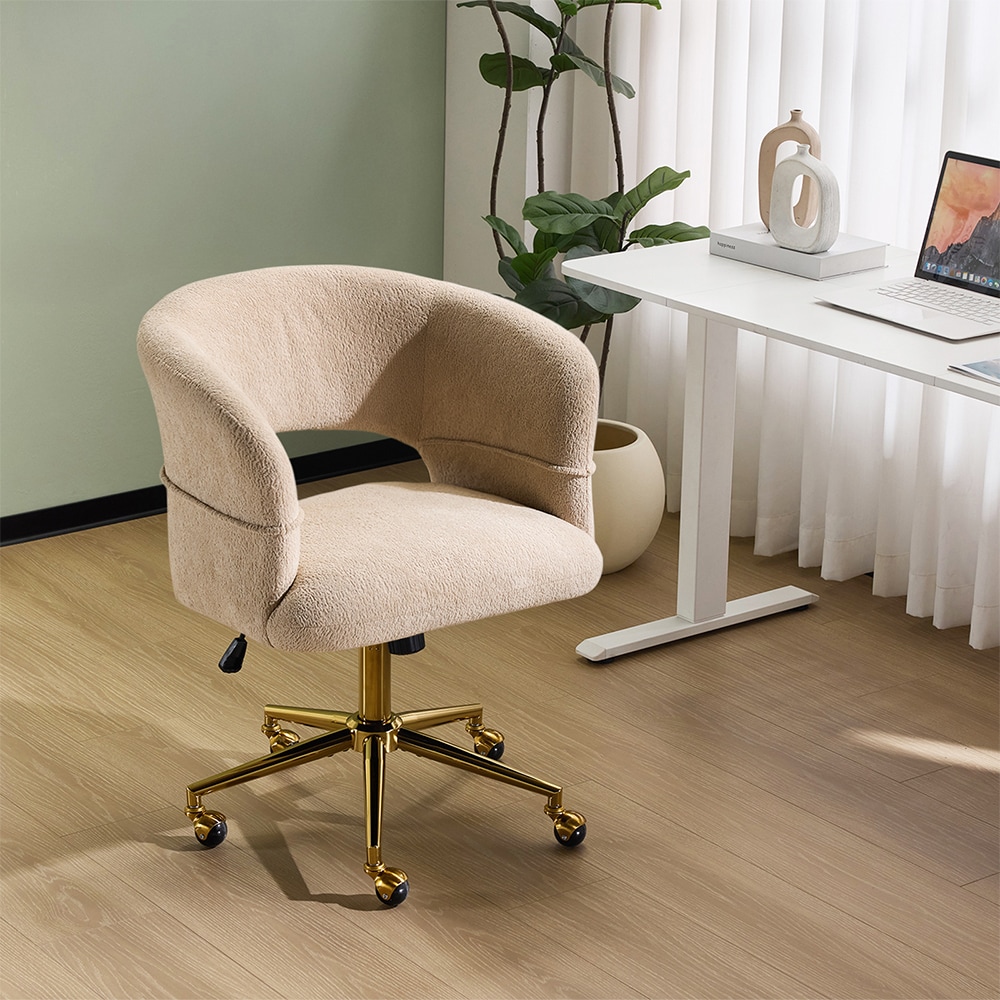 Outopee LO1G98000891 Set of Khaki Contemporary Ergonomic Adjustable Height Swivel Foam Desk Chair