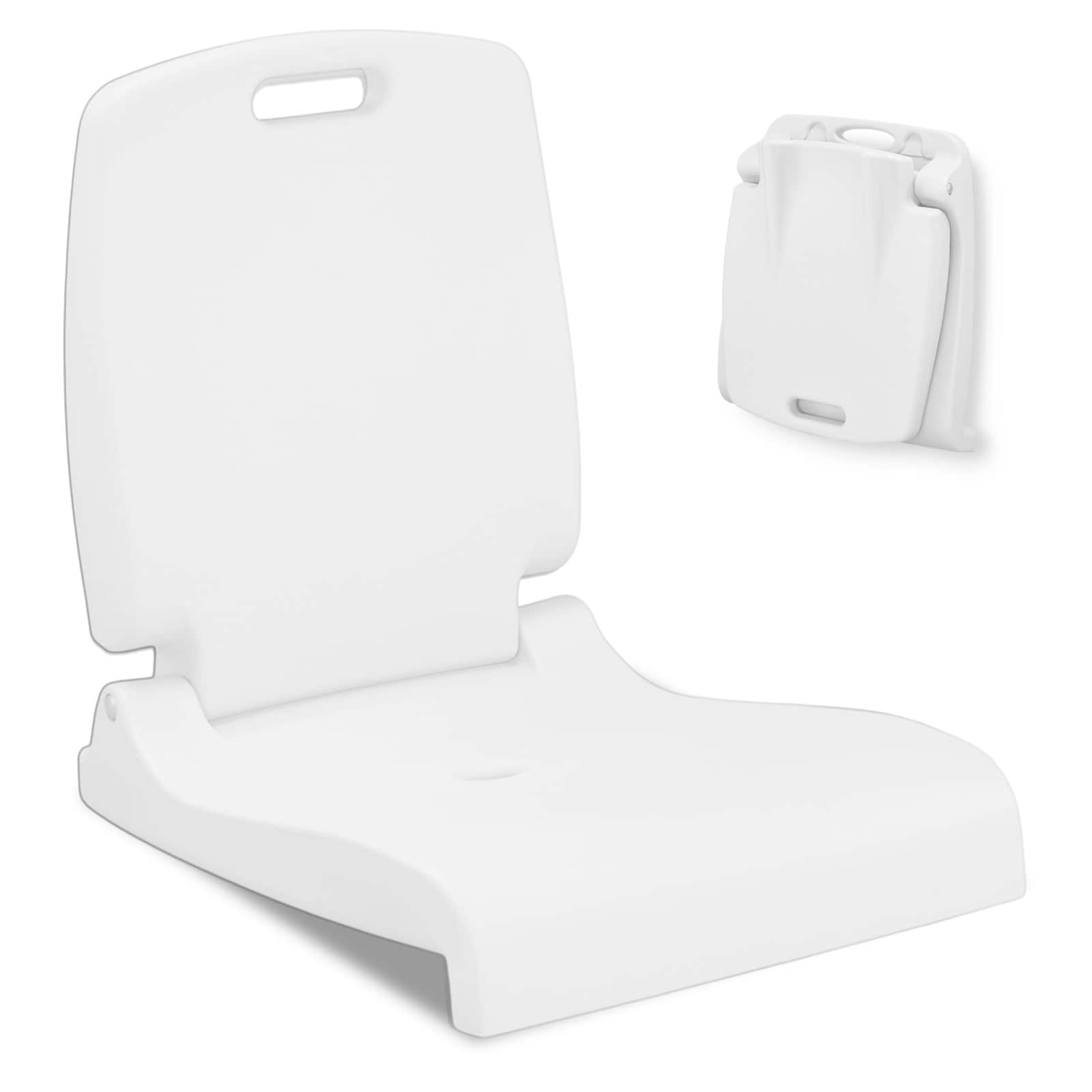 VINGLI Portable Pool Chair for Poolside/Folding Flip Seat Chair for in Pool/Beach Chair with Ergonomic Back Support for Pool Edges White