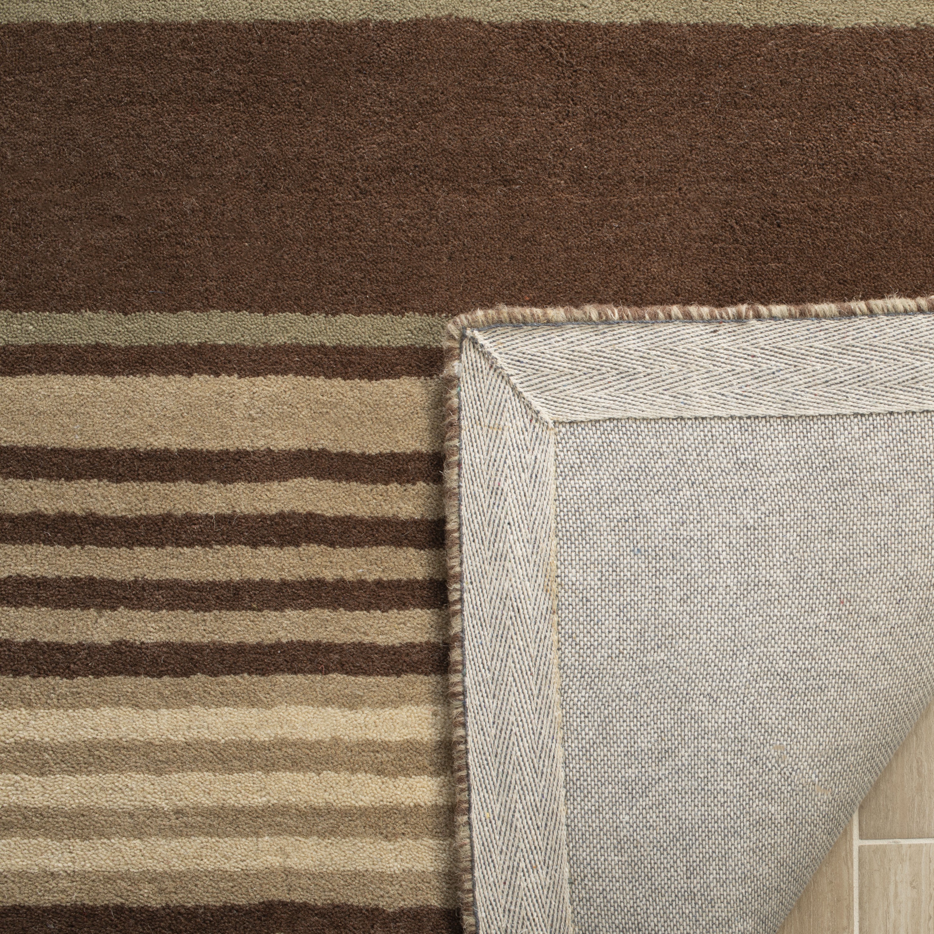 Harmony Stripe Handcrafted Tufted Wool Blend Rug 5' x 8'