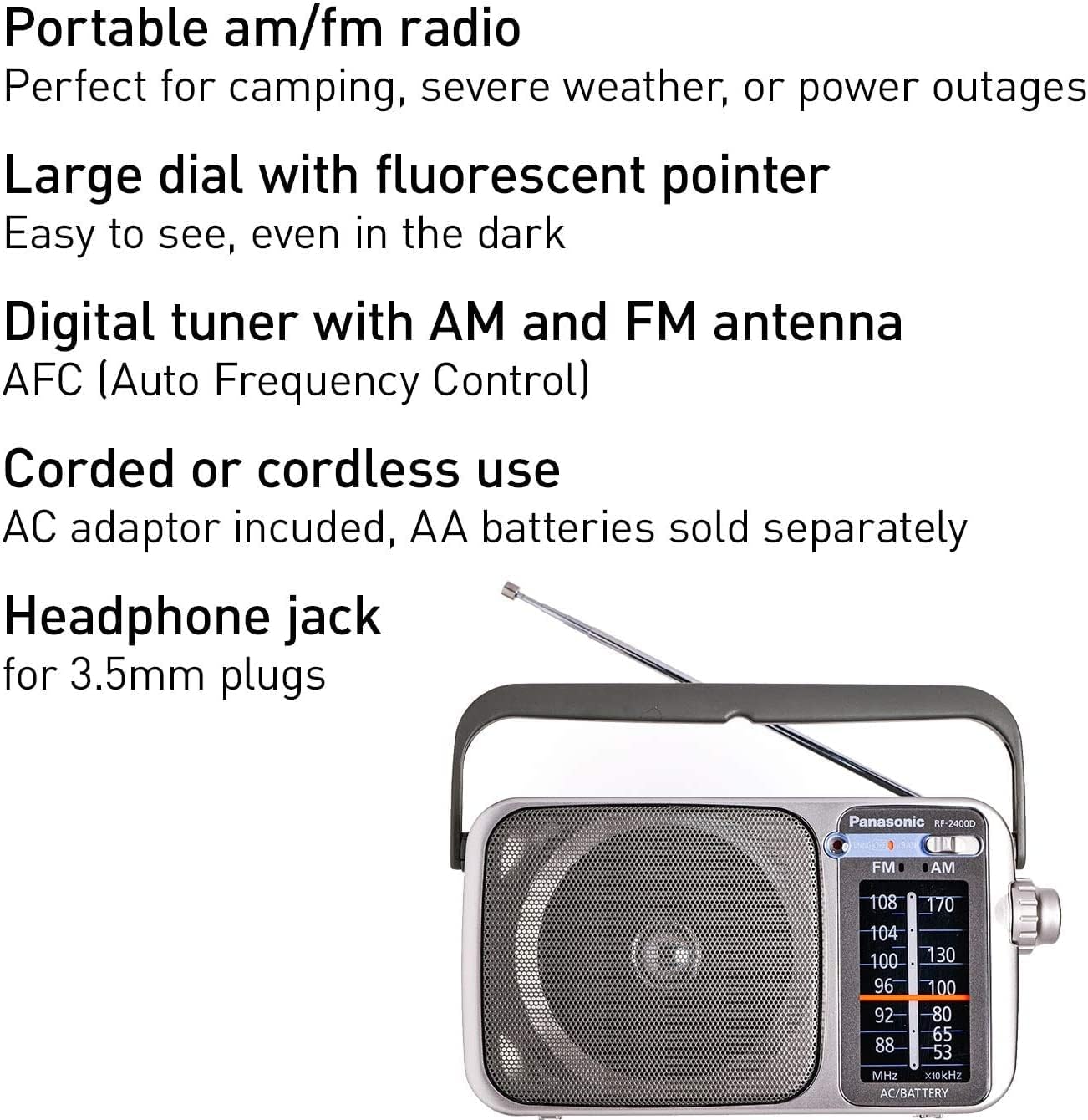 Panasonic RF-2400 Boomboxes-Radios - View #2