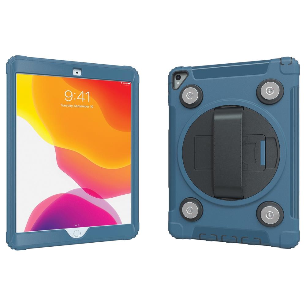 CTA Digital CTAPADMSPC10B Magnetic Splashproof Case with Metal Mounting Plates for iPad (Blue)