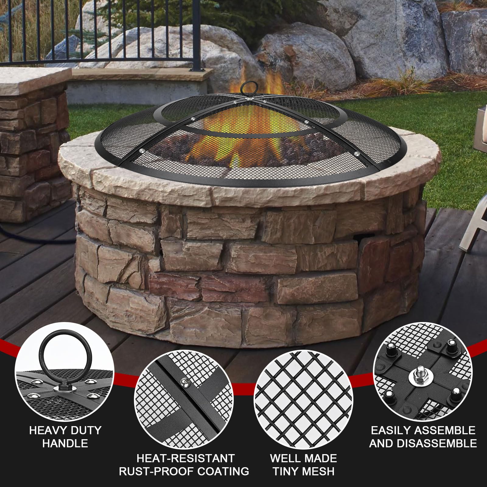 Adrinfly LAD0628D030 Fire-Pit-Covers - View #3