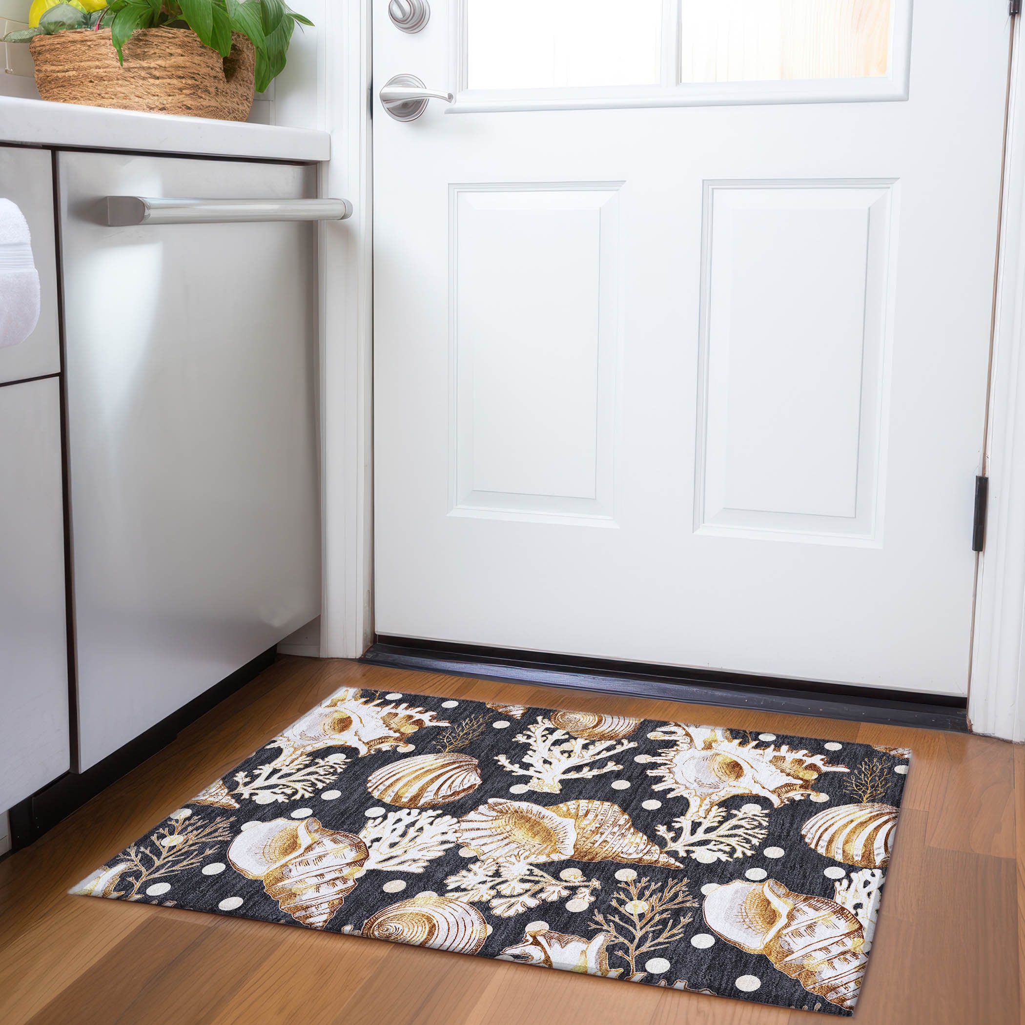 Addison Rugs AMF185MI20X30 Mayfield AMF185MI 2 x 3 (ft) Loomed Polyester Midnight Rectangular Indoor Geometric Machine washable Area rug