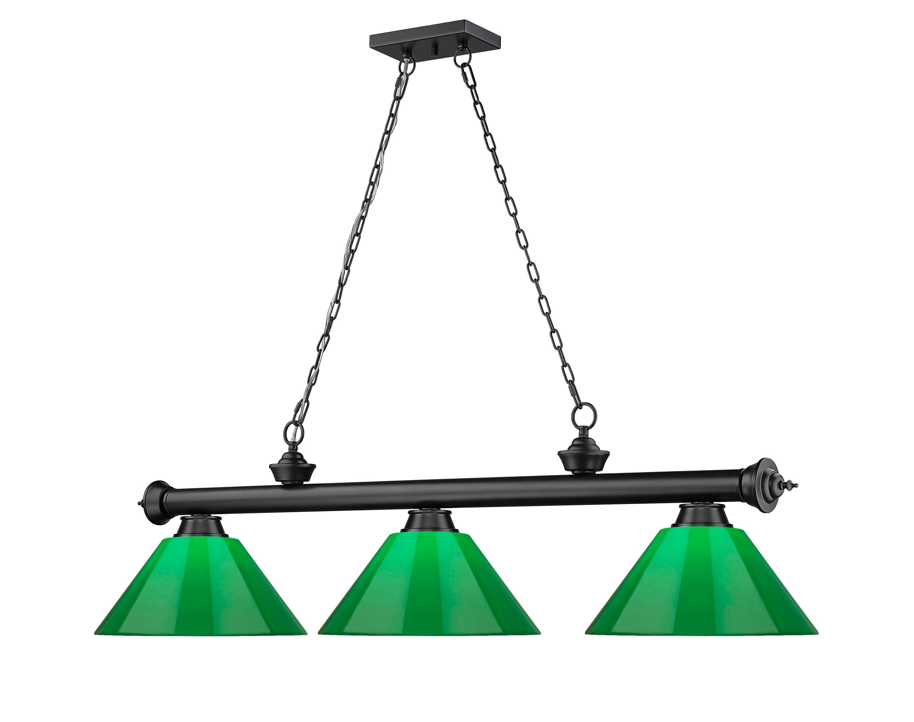 Z-Lite 2306-3MB-PGR Pool-Table-Lighting - View #3