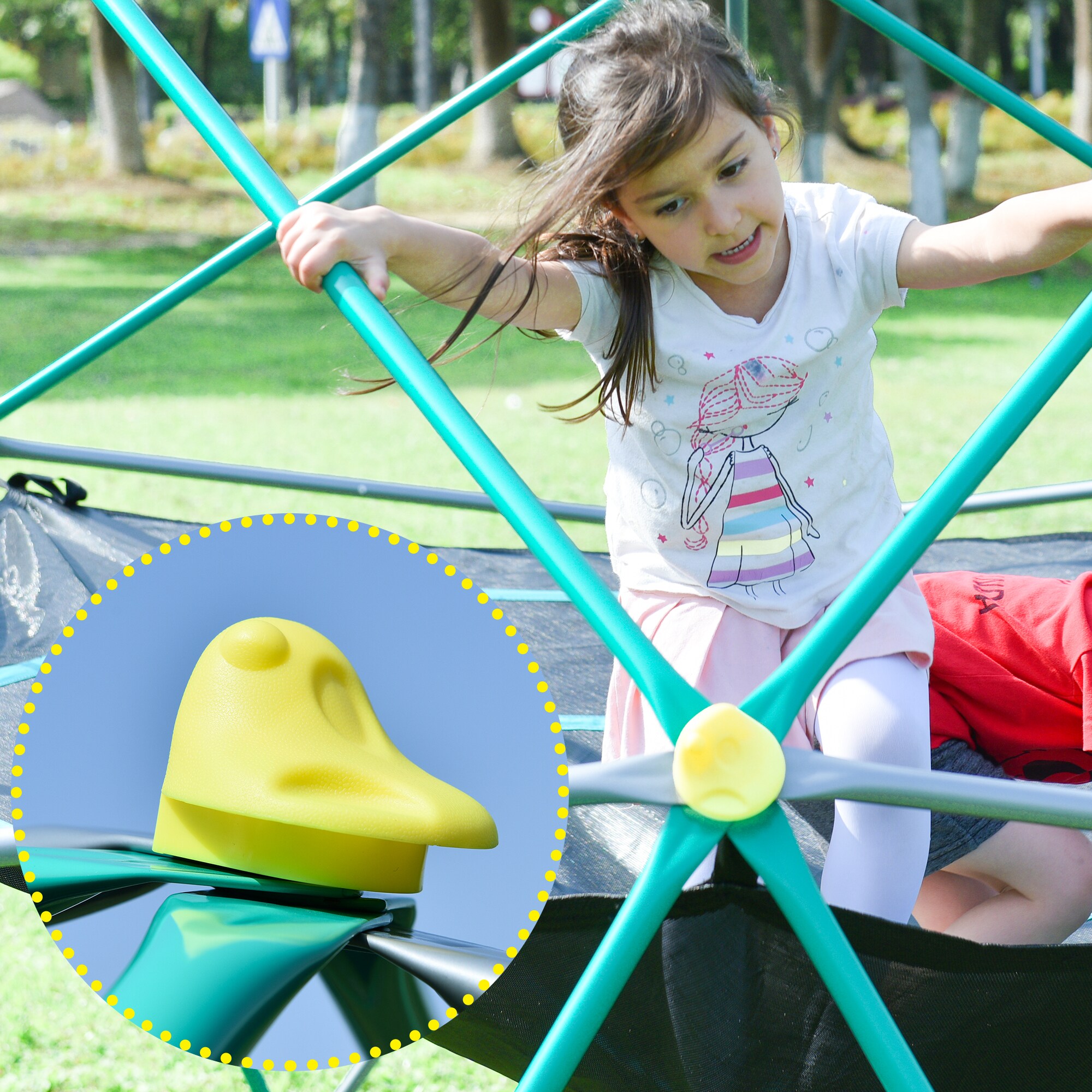 LOVMOR 12ft Geometric Dome Climber Play Center Kids Climbing Dome Tower ...
