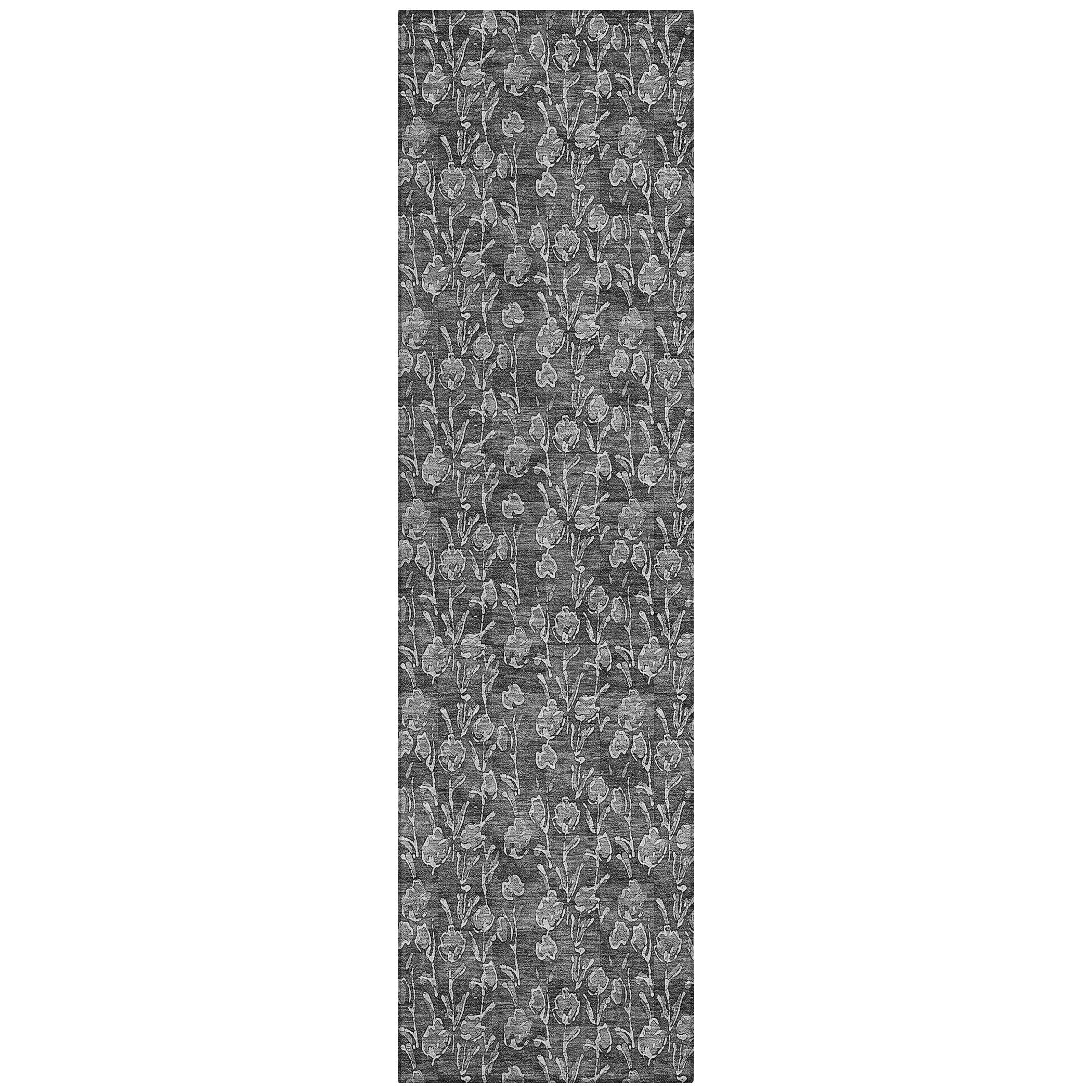 Addison Rugs ACN692GY2X8 Chantille ACN692GY 2 x 7 (ft) Polyester Gray Rectangular Indoor/Outdoor Geometric Machine washable Area rug