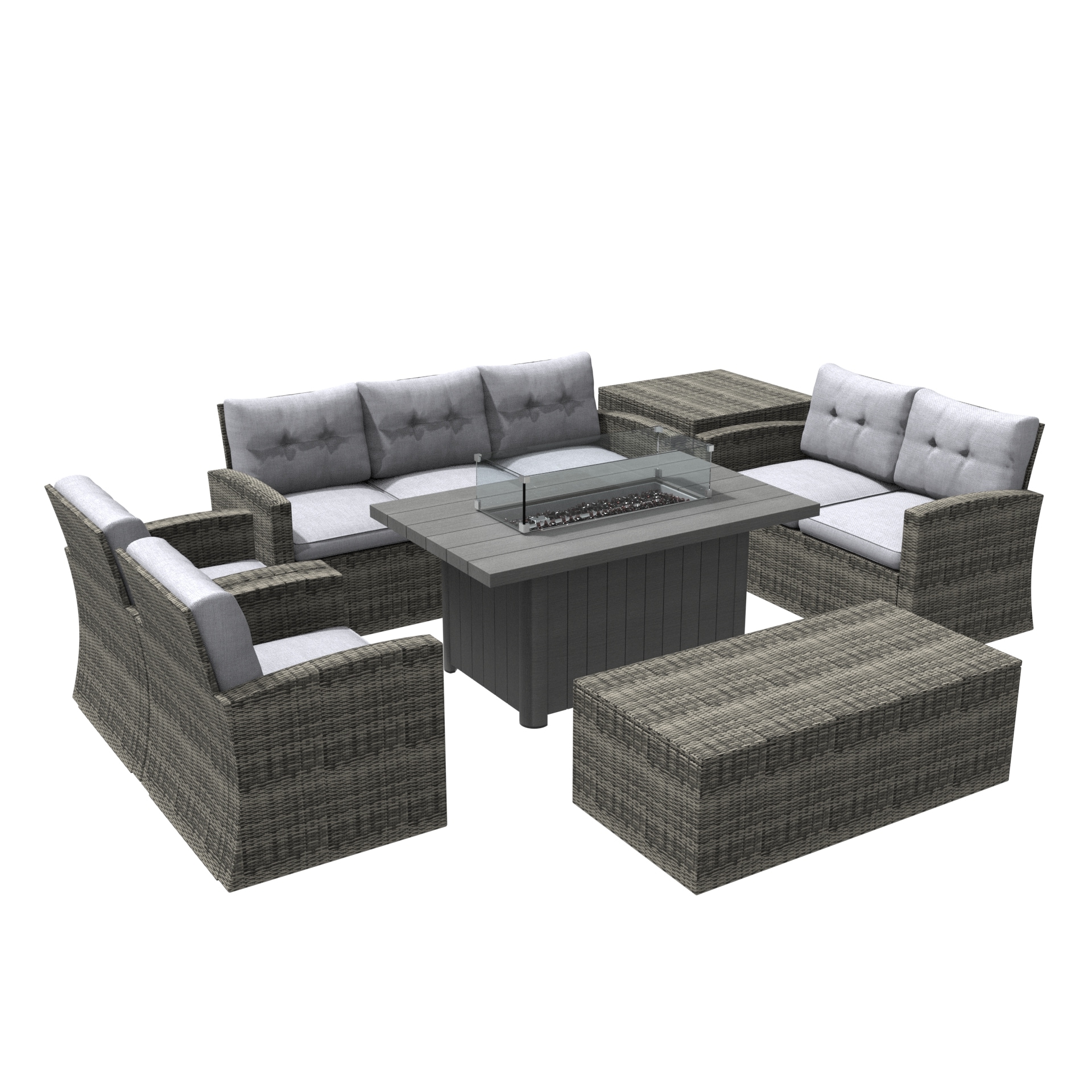 Direct Wicker DWG-1503&2334TA-GR Patio-Conversation-Sets - View #5