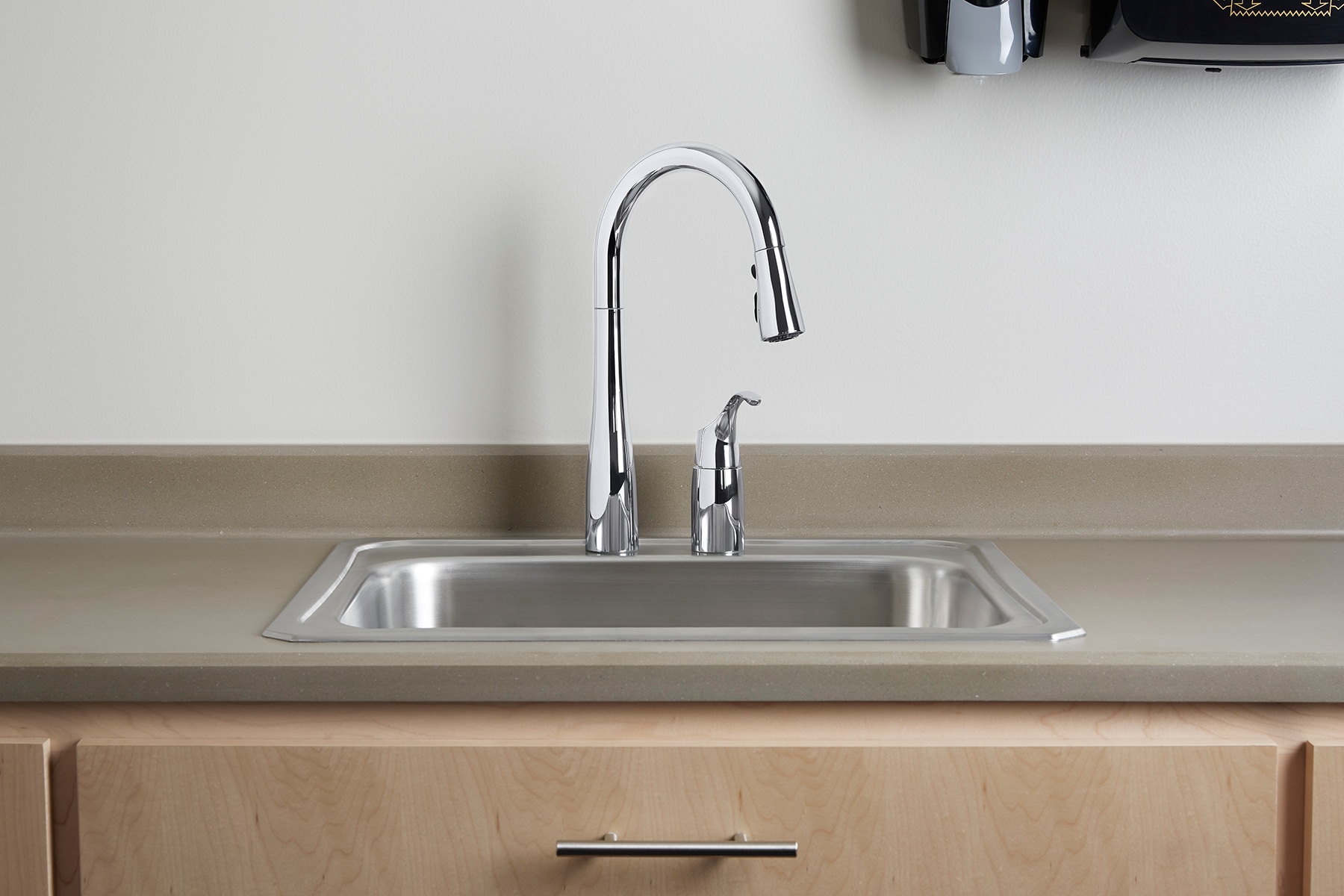 KOHLER Simplice Polished Chrome Single Handle Pull down Kitchen