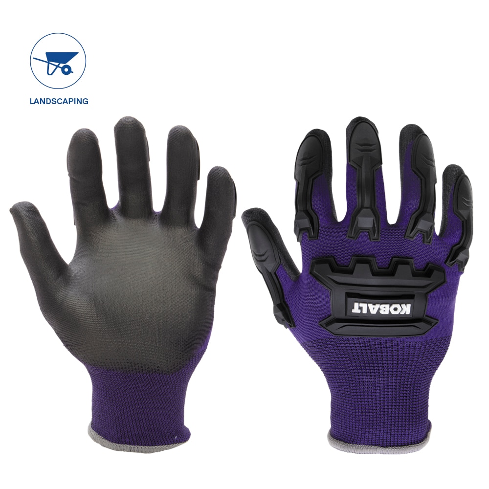 Kobalt Large/x-large Purple Polyurethane Dipped Nylon Demolition Gloves,  (1-Pair) in the Work Gloves department at