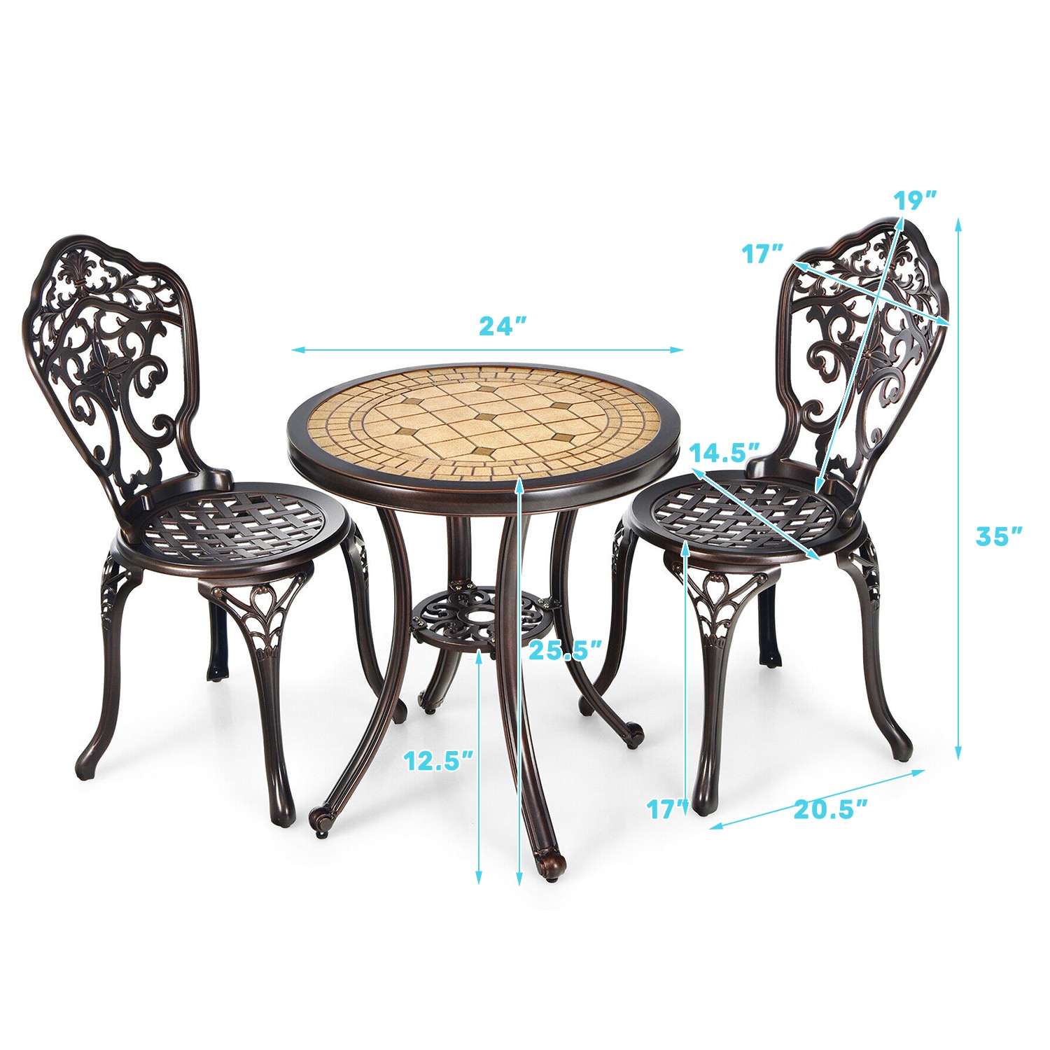 WELLFOR TDS10575WN Patio-Conversation-Sets - View #3